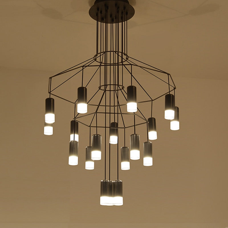 Wireflow LED Chandelier - Modern Crystal Ceiling Light Fixture for Dining Room & Living Room | Energy Efficient Dimmable Lighting for Home Decor & Interior Design