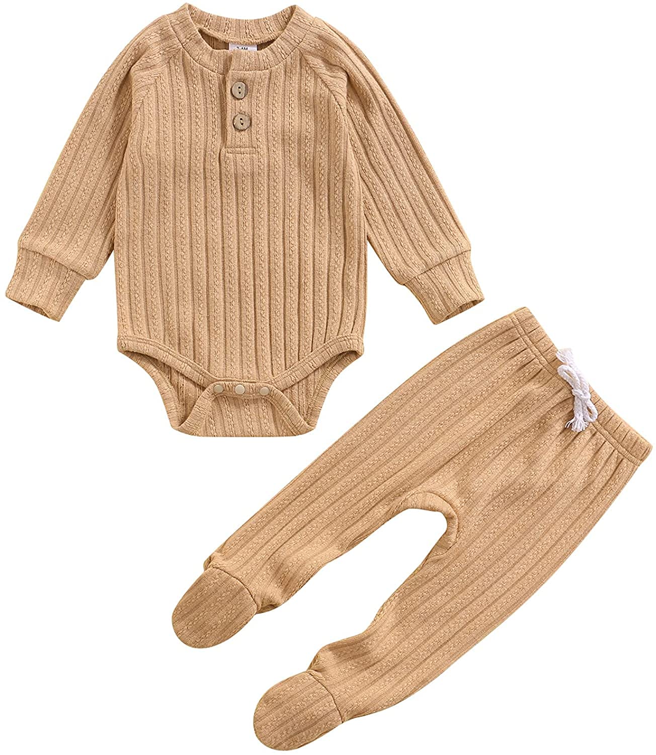 BeQeuewll Newborn Baby Girl Knit Outfit Set - Fall Winter Long Sleeve Romper & Pants - Soft Cotton Infant Clothes for 0-6 Months - Perfect for Family Photos, Holiday Gatherings & Daily Wear