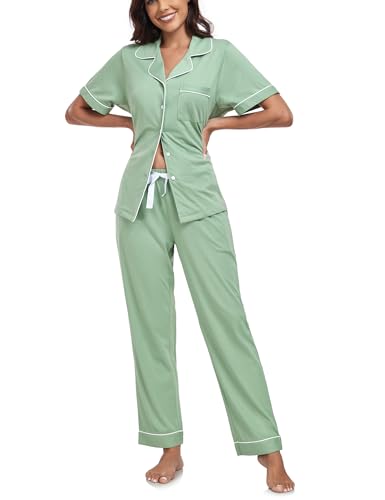 Sage Green-short Sleeve Pjs