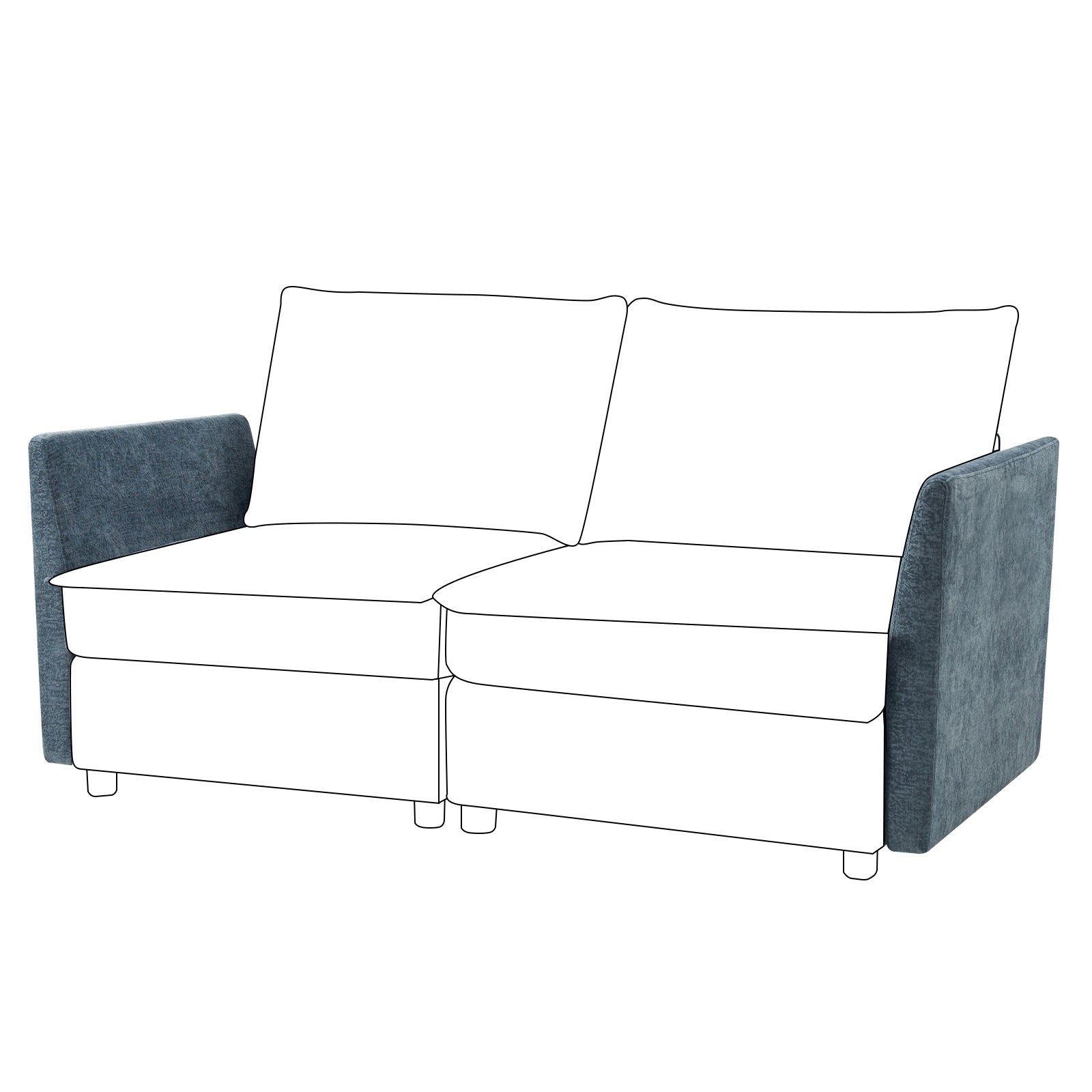 Harmetrix Oversized Soft Sectional Couch Accessories - Cushions, Throws & Covers for Ultimate Comfort | Perfect for Living Room, Family Room & Home Theater