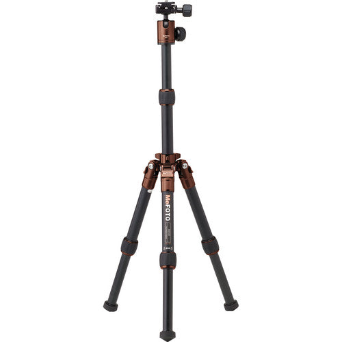 MeFOTO DayTrip Tripod Kit (Chocolate) - Compact Aluminum Travel Tripod with Ball Head for DSLR & Mirrorless Cameras - Perfect for Travel, Hiking & Outdoor Photography