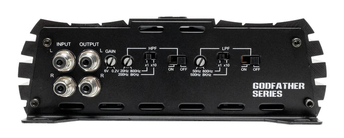 American Bass Godfather 1000.2D 2-Channel Full Range Car Amplifier - High Power Audio for Cars, Trucks & SUVs | Perfect for Bass Boost & Clear Sound System Upgrades
