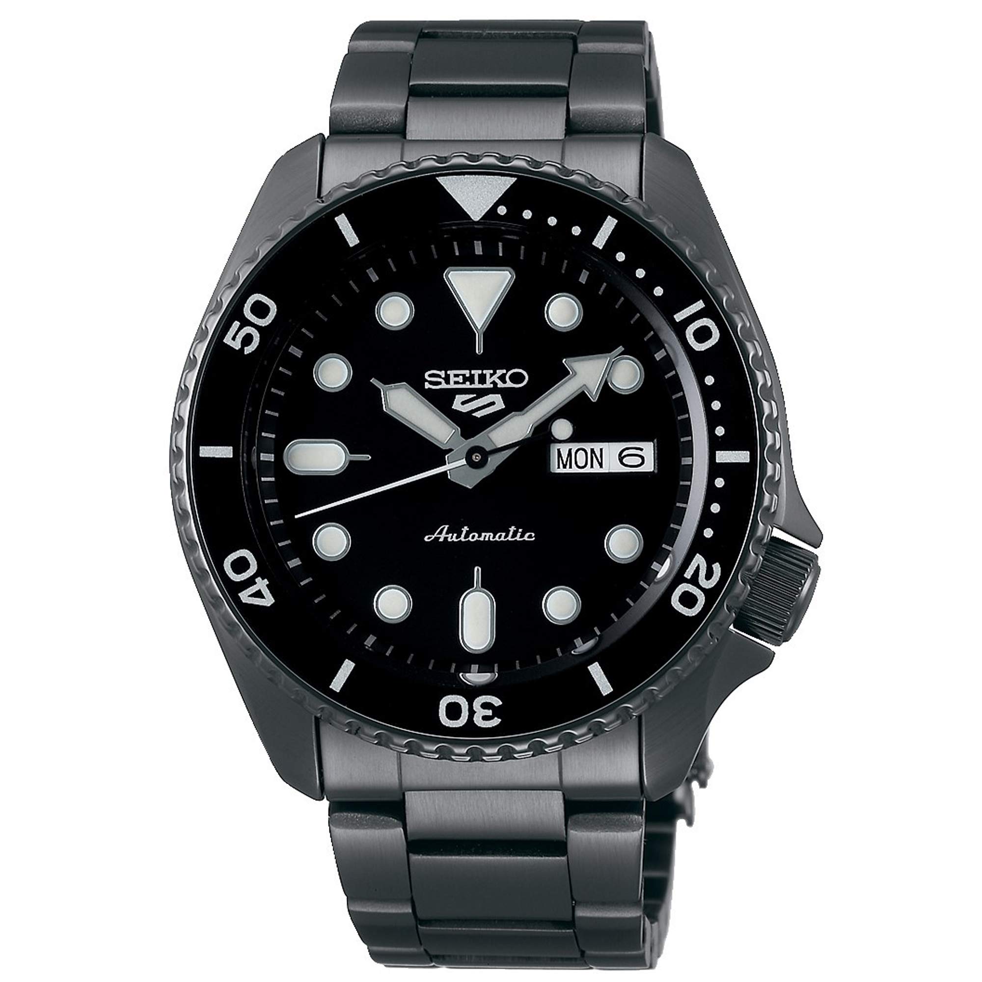 Seiko Men's 5 Sports Automatic Watch - Stainless Steel Case, Day/Date Display, Water Resistant - Perfect for Casual Wear, Business & Outdoor Adventures