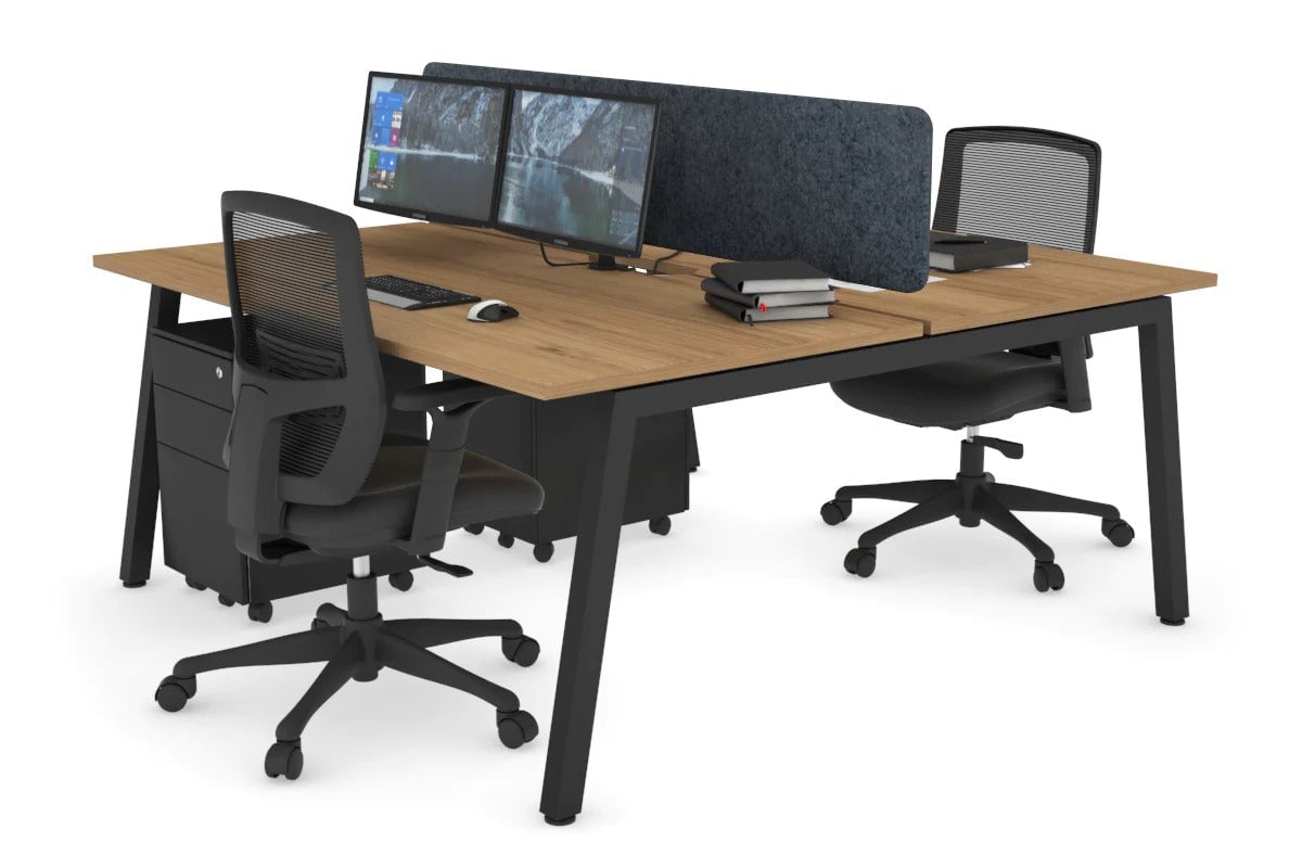 Quadro 2 Person Office Workstation Desk [1200L x 700W] - Shared Workspace Solution for Home & Business Offices