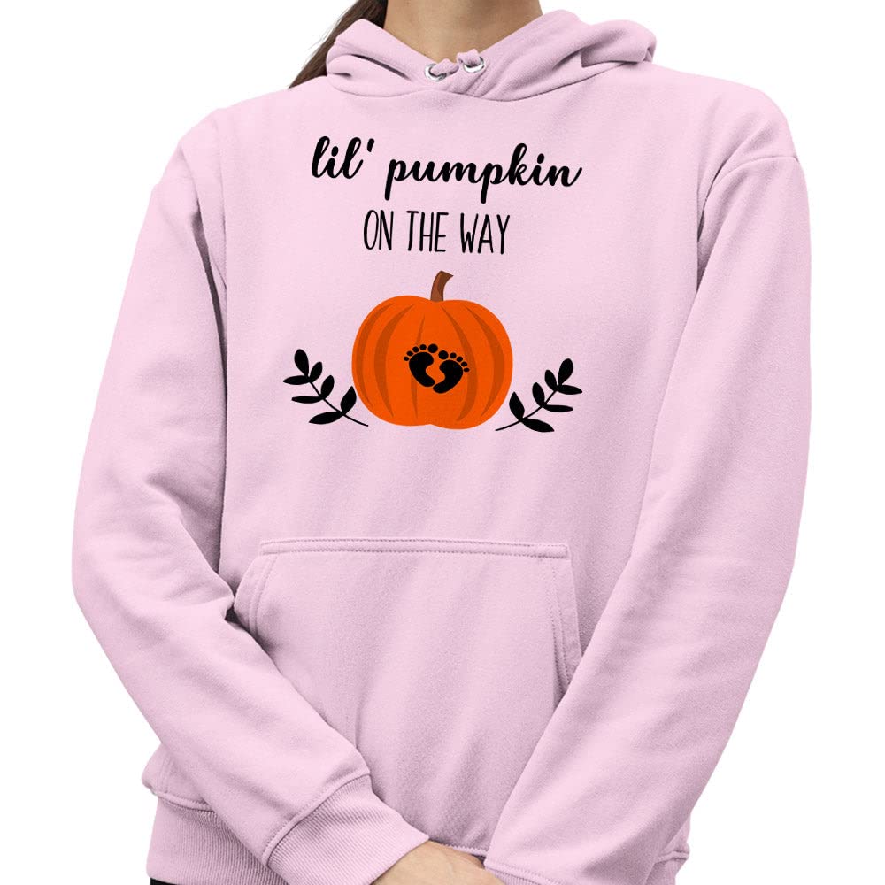 Lil Pumpkin On The Way Unisex Hoodie Sweatshirt - Cozy Fall Fashion for Pregnancy Announcements & Family Photos