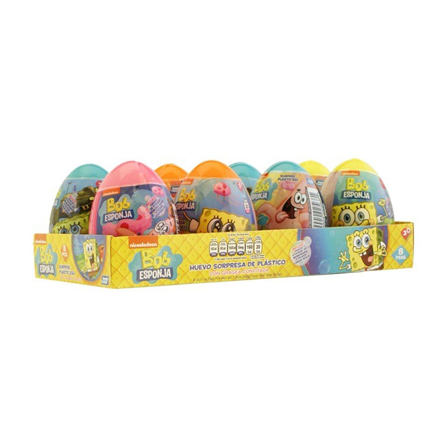 SpongeBob SquarePants Egg Shaped Sponge Cleaning Pads - 8 Count Box for Kitchen, Bathroom & Car Cleaning