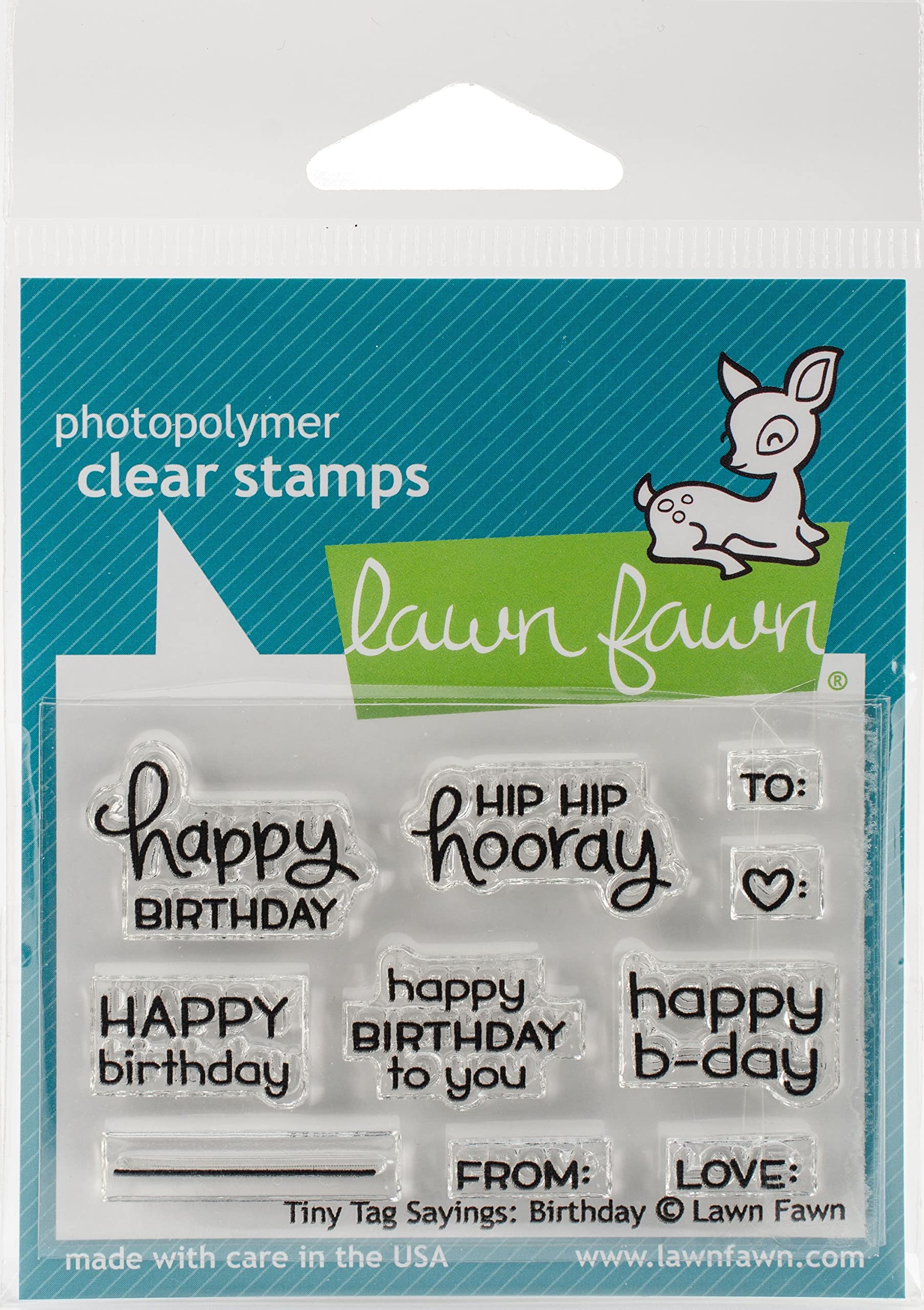 LAWN FAWN Tiny Tag Stamps - Birthday, 3