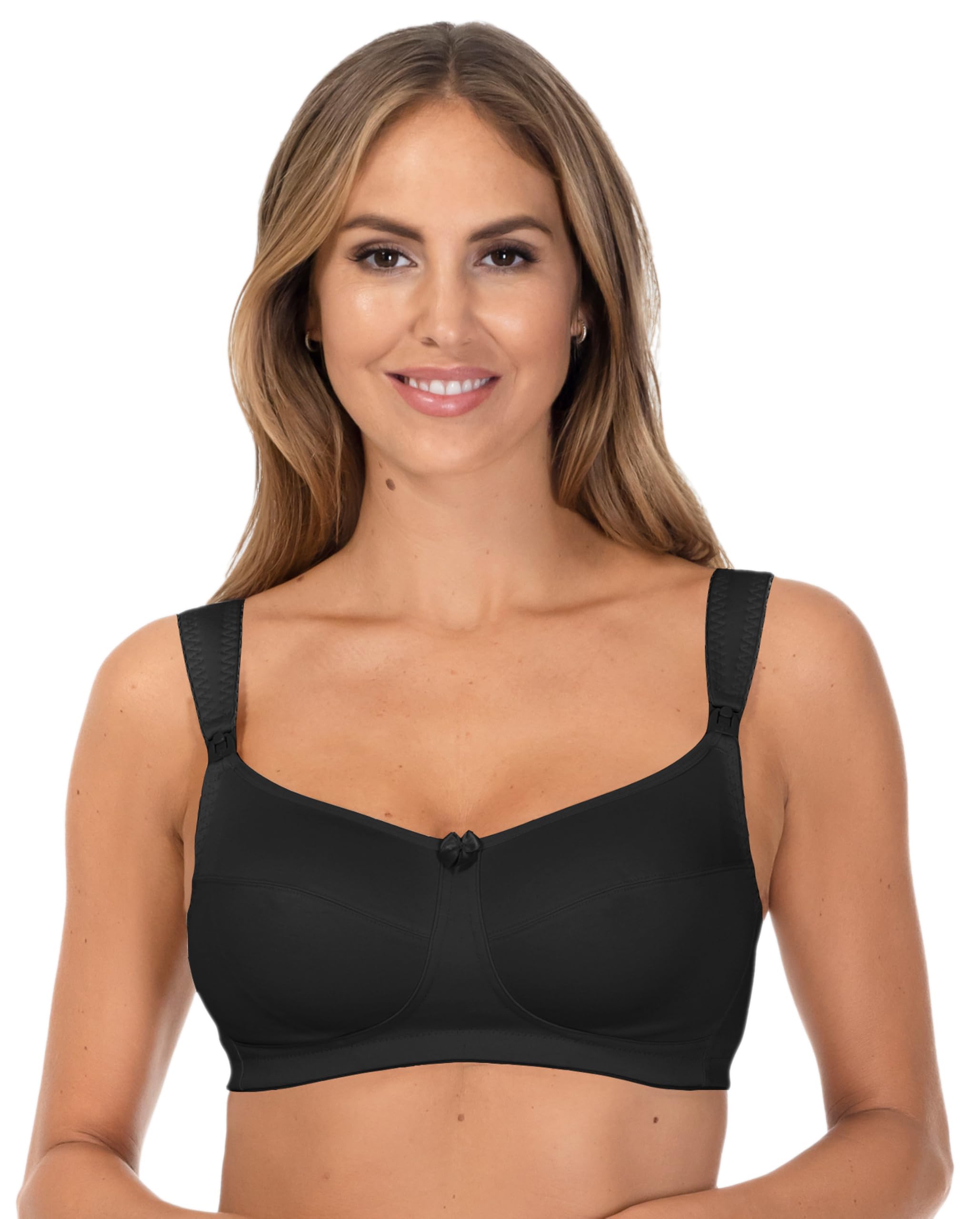 Rosme Women's Wireless Nursing Bra - Unpadded Cotton Comfort for Maternity & Breastfeeding - Perfect for Daily Wear, Sleep & Postpartum Recovery