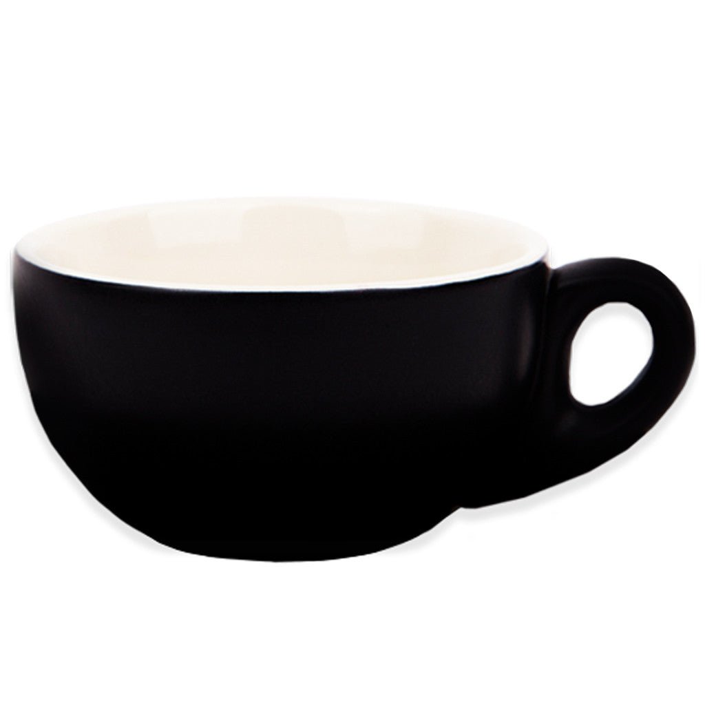 Premium 220ml Cappuccino Cups - Italian Style Porcelain Coffee Mugs Set of 6 - Perfect for Espresso, Latte & Hot Chocolate at Home, Cafes or Restaurants