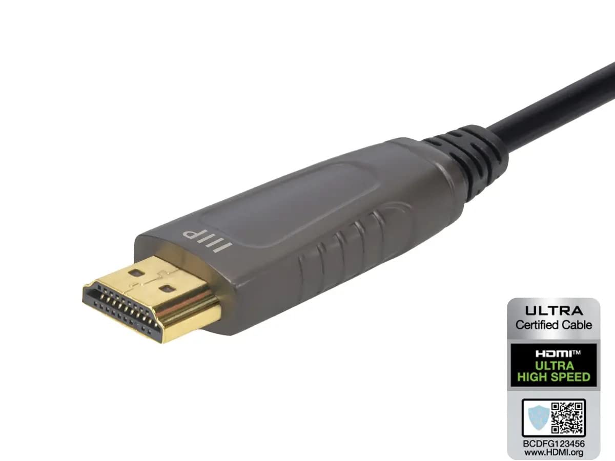 Monoprice SlimRun AV 8K Ultra High Speed Active HDMI Cable 20m (65ft) - HDMI 2.1 Certified, AOC Technology for 4K/8K Gaming & Home Theater - Compatible with PS5, Xbox Series X/S, Nintendo Switch & 4K TVs - Perfect for Gaming Setups & Home Entertainment Systems