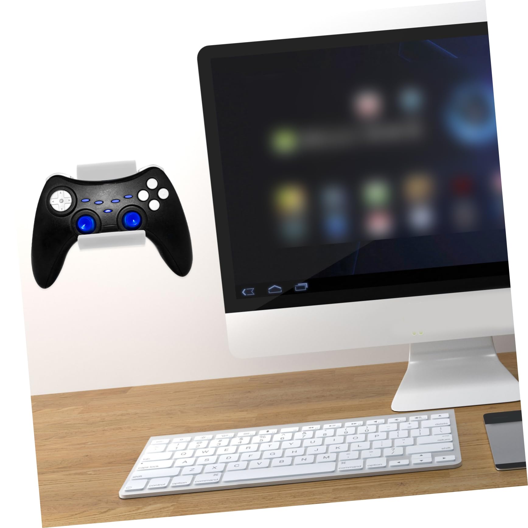 iBasenice Acrylic Game Controller Stand Holder - Organizer & Display for PS5, Xbox, Switch Pro Controllers & Headphones - Perfect for Gaming Setup, Desk Display, and Headset Storage