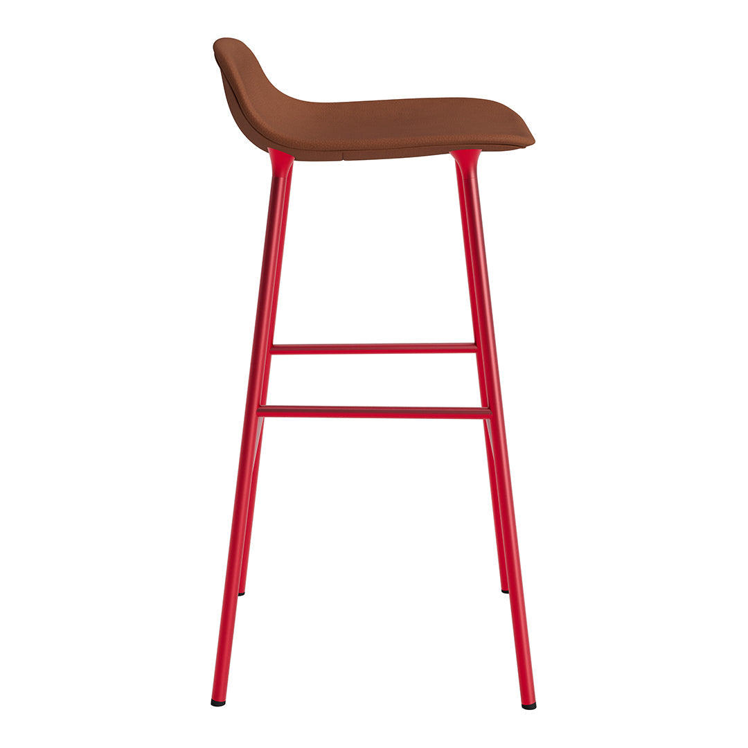 Modern Form Bar Stool with Sturdy Metal Legs & Comfortable Upholstered Seat - Perfect for Kitchen Islands, Home Bars & Commercial Use