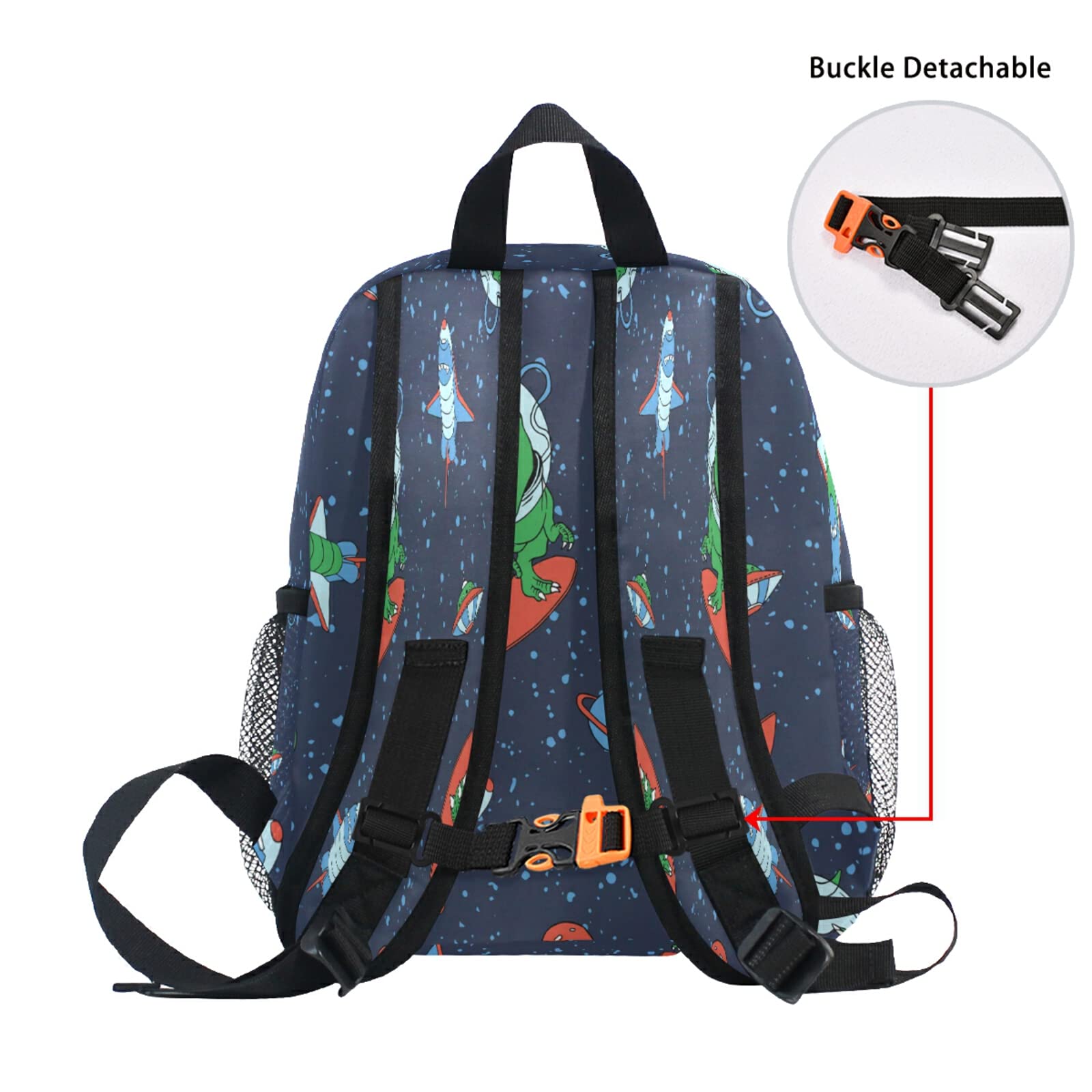 Custom Personalized Kids Backpack with Name - Astronaut Dinosaur Design Toddler Bag for Boys & Girls - Perfect for Kindergarten, Preschool & Travel Adventures