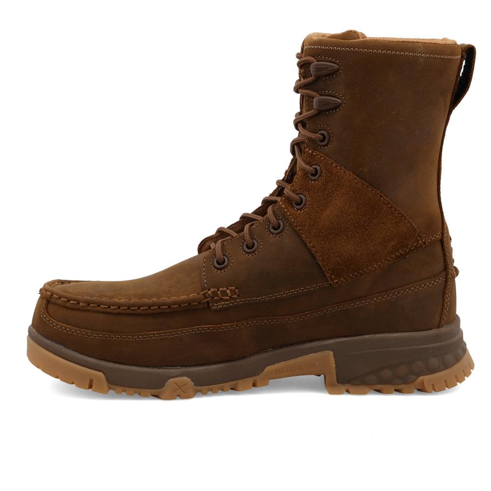 Men's 8-Inch Steel Toe Work Boots - Waterproof & Slip Resistant Safety Shoes for Construction, Hiking & Outdoor Work