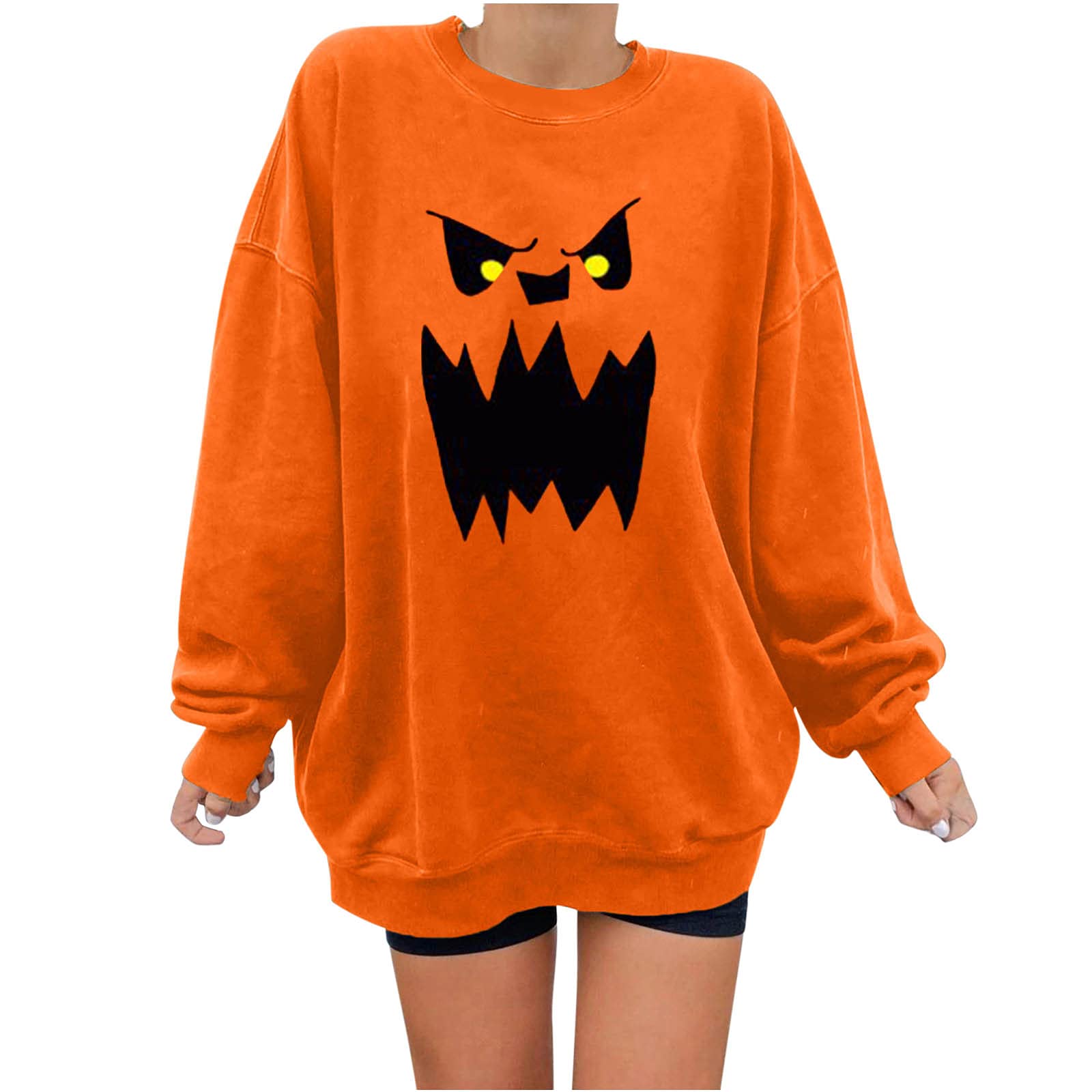Posijego Women's Graphic Sweatshirt - Long Sleeve Crewneck Pullover for Winter & Fall | Casual Halloween Outfit & Vacation Wear | Cozy Lounge Shirt for Everyday Comfort