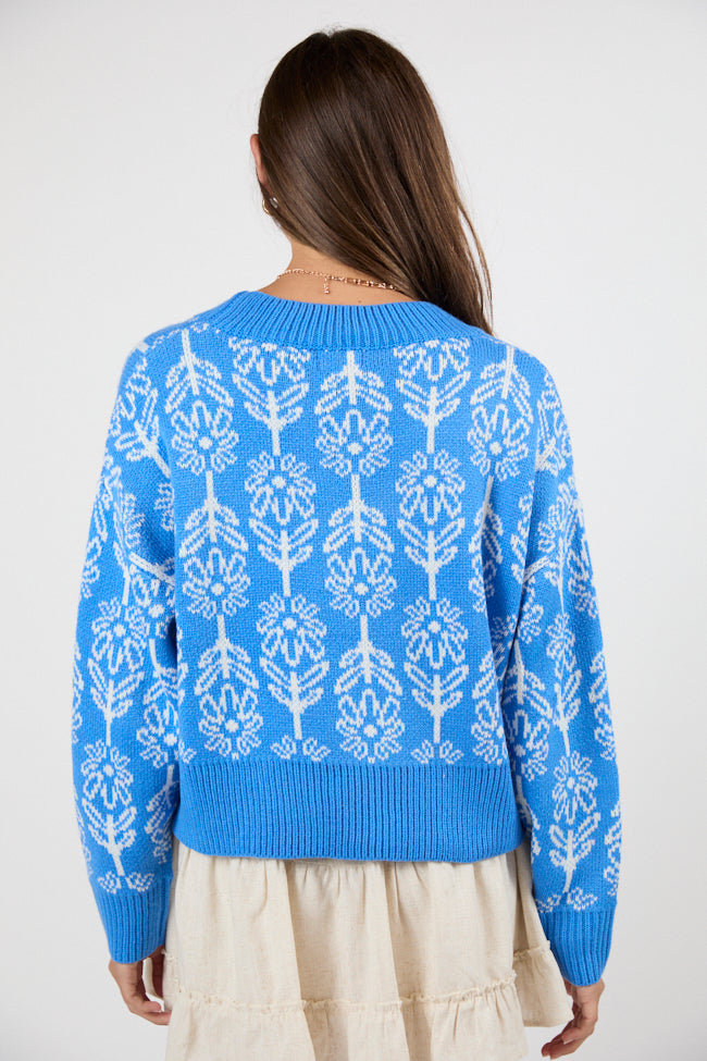 Stay Sweet Blue Light Blocking Floral Print Cardigan for Women - Final Sale - Perfect for Spring Outfits & Outdoor Activities