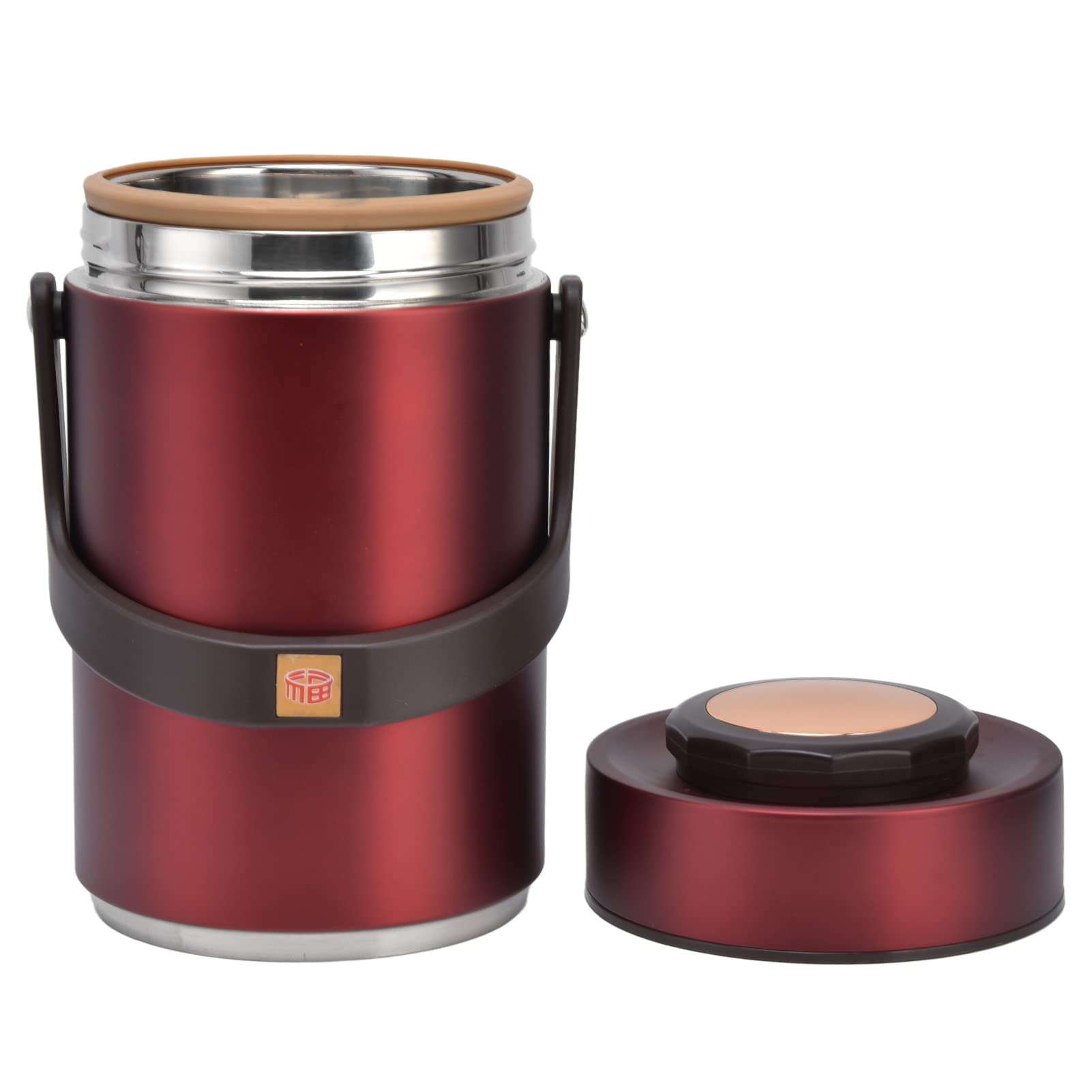 Vacuum Insulated Lunch Containers - Double Layer Deep & Shallow Bento Box for Work, Travel & Picnic | High Density Thermal Food Storage | Red | Perfect for Office Meals, School Lunches & Outdoor Adventures