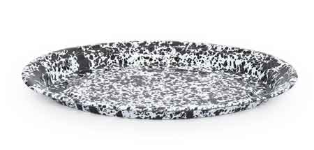 Black Marble Oval Enamelware Serving Platter - Elegant Dinnerware for Entertaining, Holiday Meals & Special Occasions