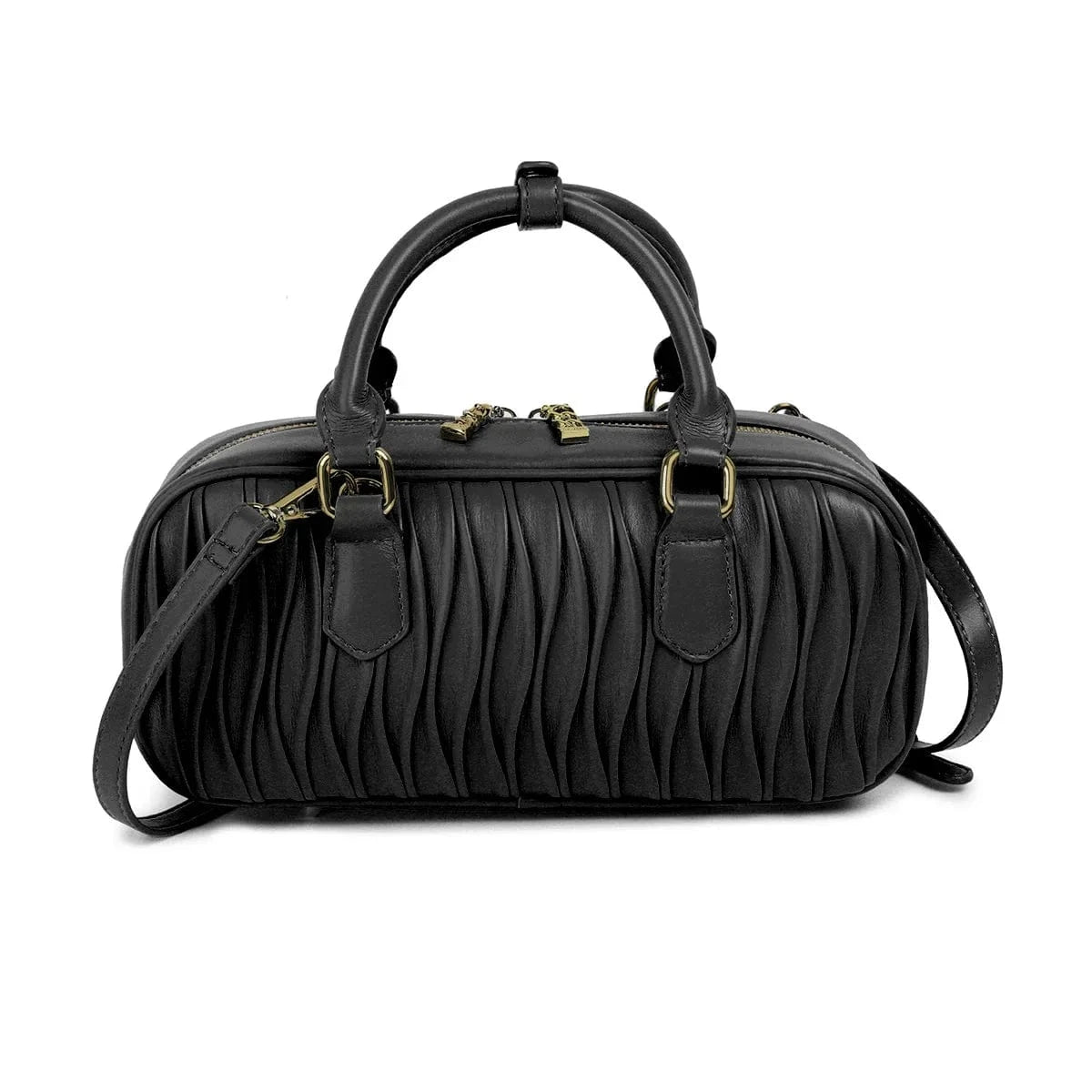 Eco-Friendly Paris Vegan Leather Top Handle Bag for Women | Black | Perfect for Work, Travel & Everyday Use