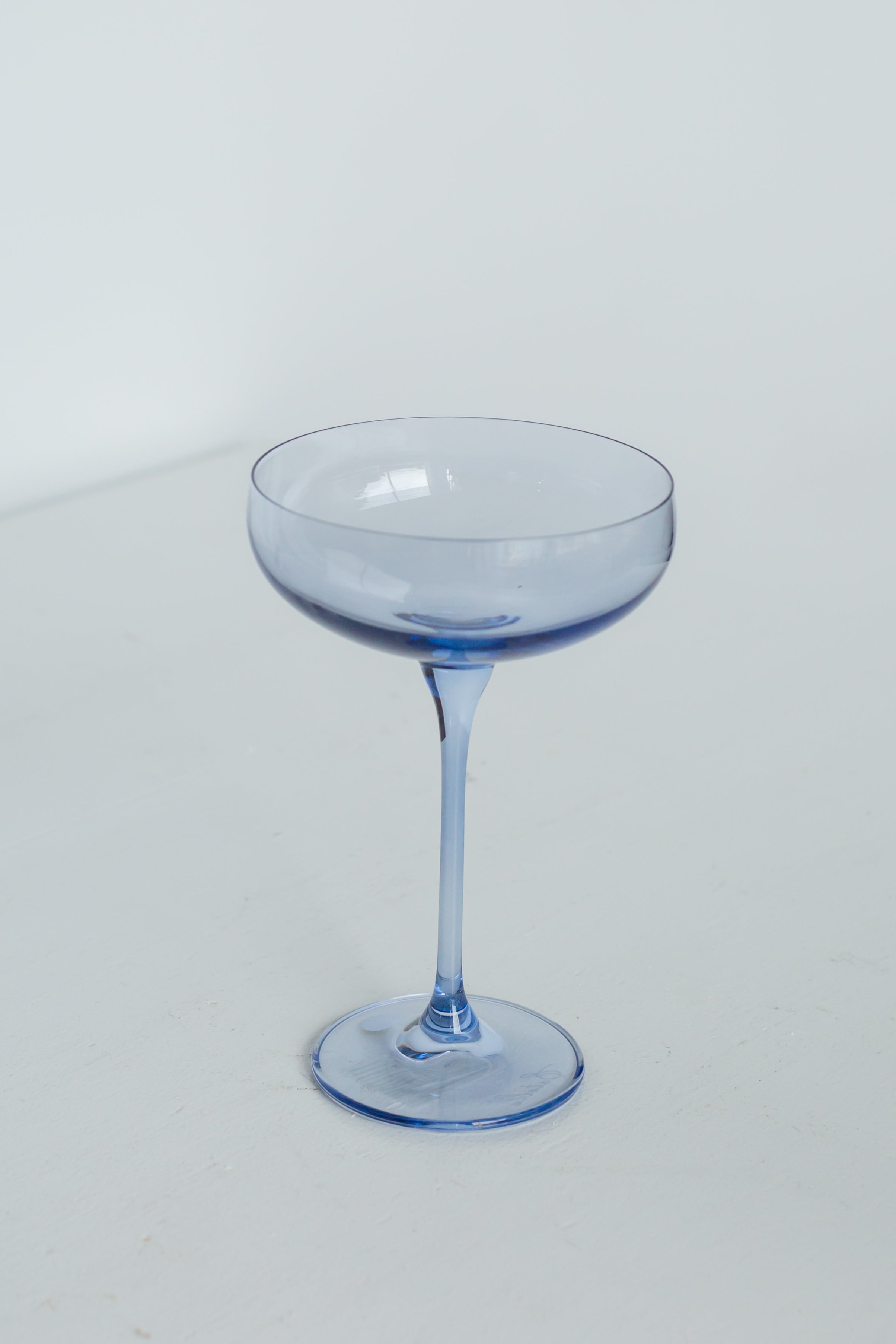 Estelle Colored Champagne Coupe Glasses Set of 2 - Elegant Cobalt Blue Stemware for Wedding Toasts & Cocktail Parties