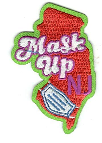 NJ Iron On Patch for DIY Crafts - New Jersey State Design for Face Masks, Hats & Backpacks | Perfect for Customizing Apparel & Accessories