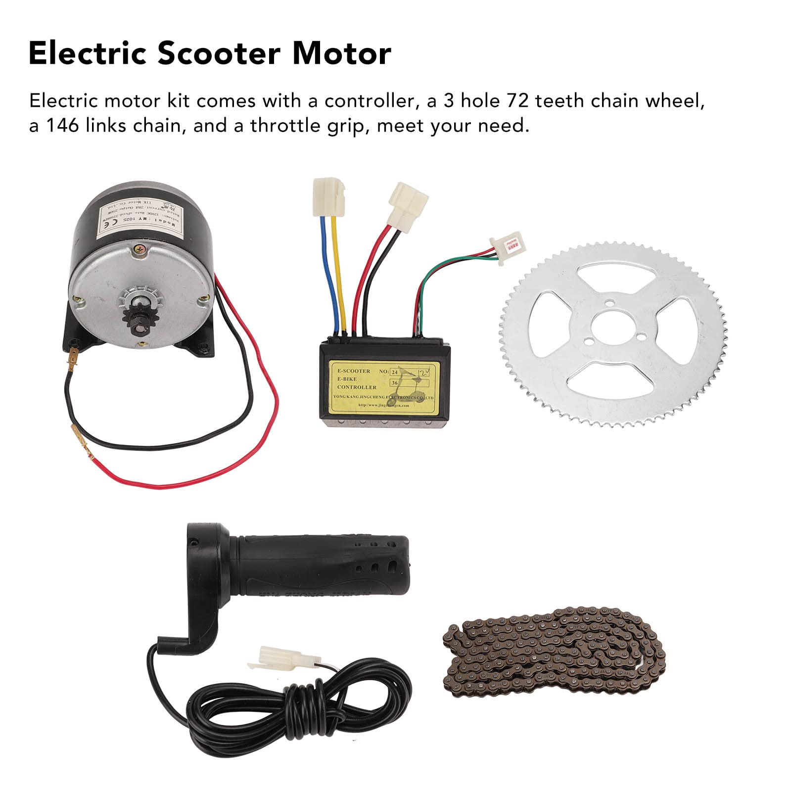 12V 250W 2750RPM High Speed Electric Motor Kit with Speed Controller - Bike Conversion Kit for Motorcycle, Electric Scooter & E-Bike - Perfect for DIY Projects, Commuting & Off-Road Adventures