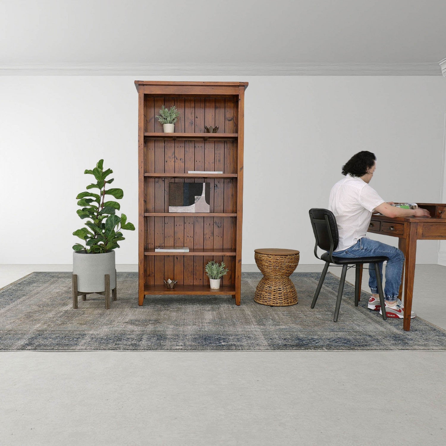 Bayan Rebana Side Table - Modern Wooden End Table for Living Room, Bedroom & Office - Stylish & Functional Home Decor