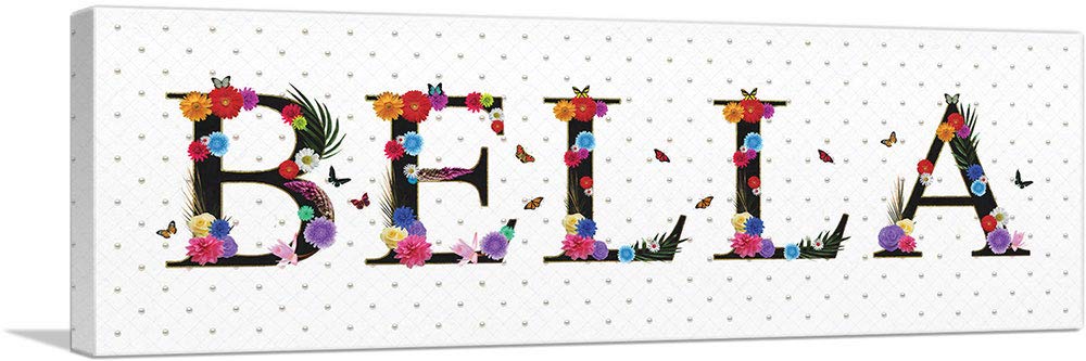 ARTCANVAS BELLA Girls Name Wall Art - 36