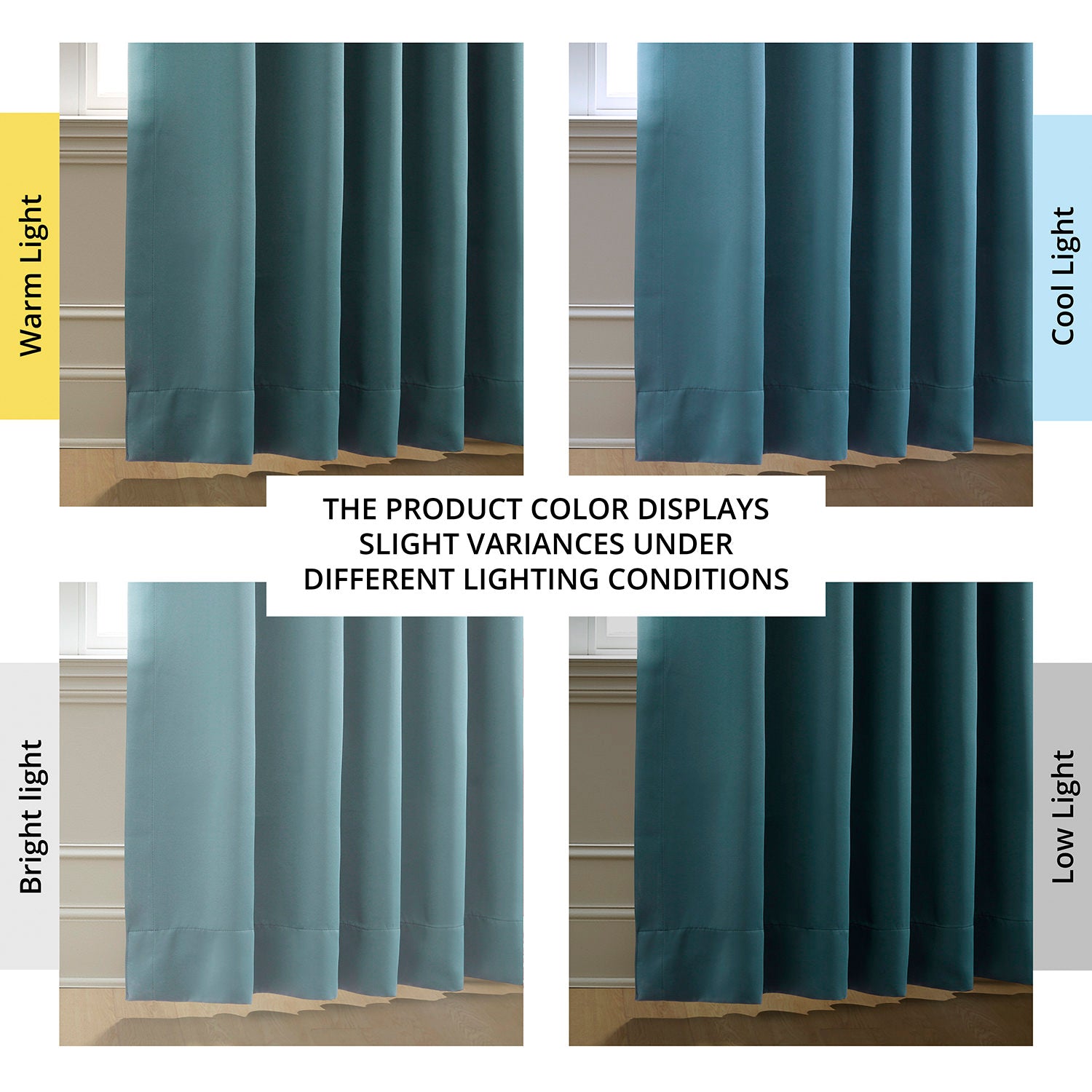 Light Teal Blackout Curtains Set of 2 Panels - Thermal Insulated Window Drapes for Bedroom & Living Room - Noise Reducing & Energy Saving Home Decor