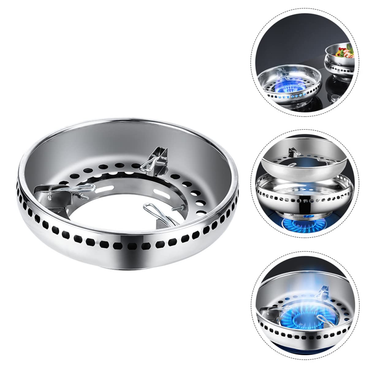 1PC Stainless Steel Gas Stove Wok Support Rack - Heavy Duty Cooking Bracket for Kitchen Stove Accessories, Perfect for Wok Cooking, Stir Frying & Pan Support - Ideal for Home Kitchen, Restaurant & Outdoor Camping Use