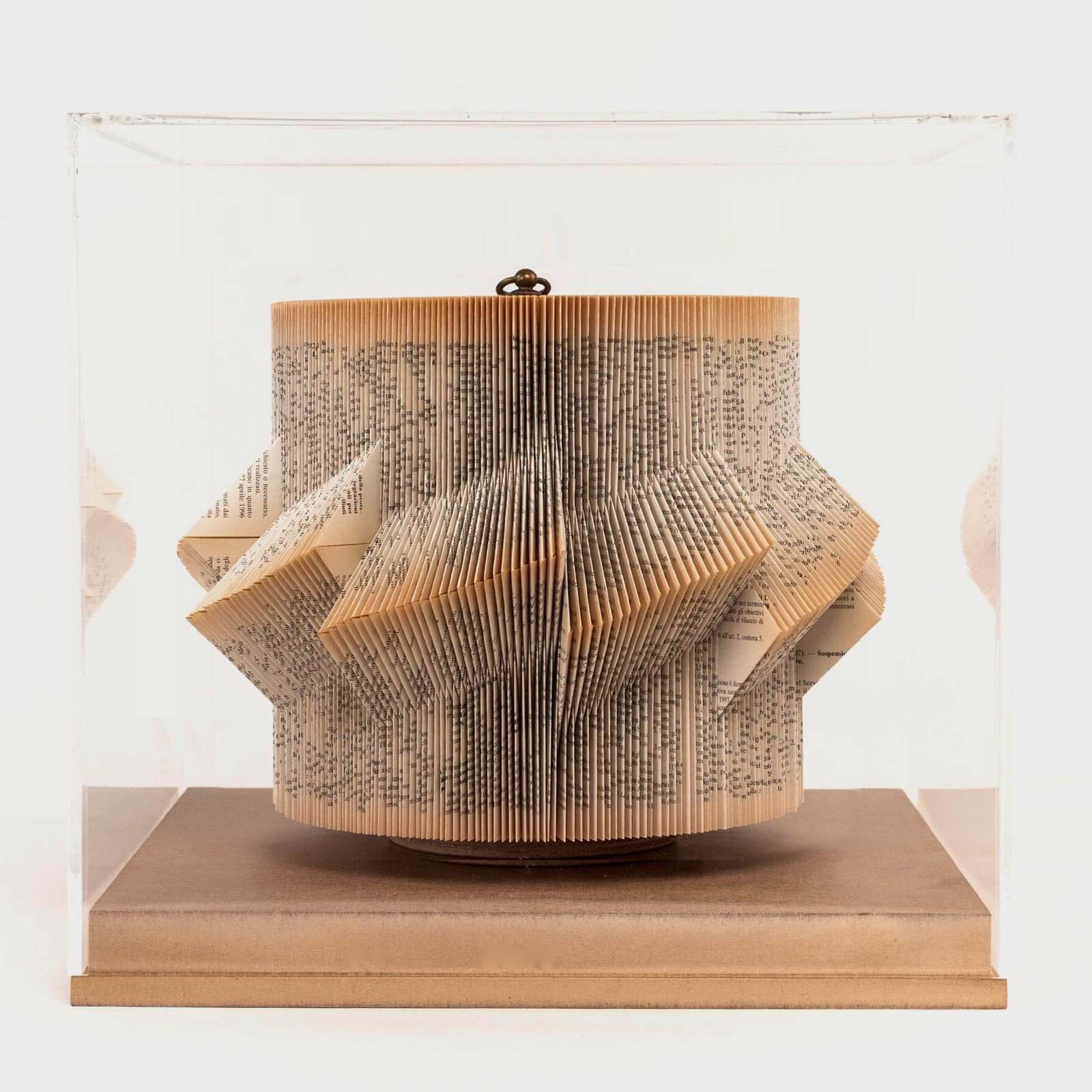 Handcrafted Sailboat Sculpture from Folded Books - Unique Nautical Home Decor for Bookshelves & Office Desks