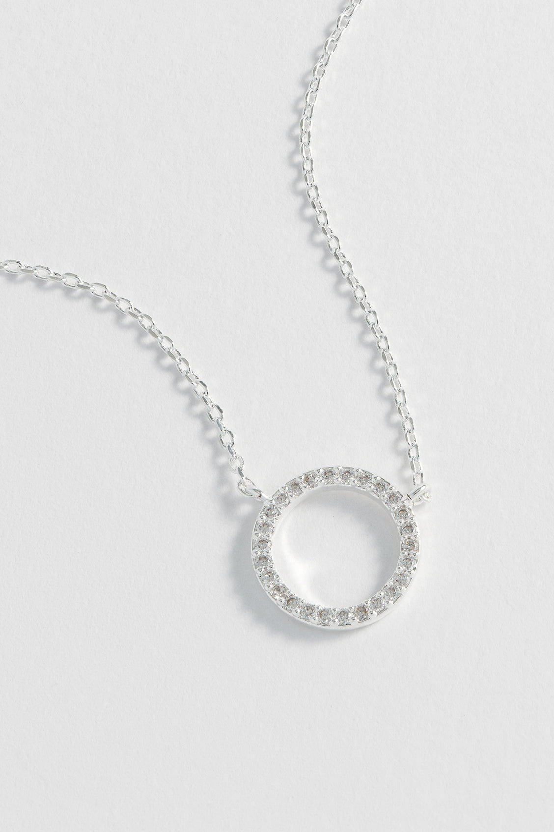 Elegant Circle CZ Necklace for Women - Sparkling Cubic Zirconia Pendant Jewelry - Perfect for Parties, Weddings & Everyday Wear