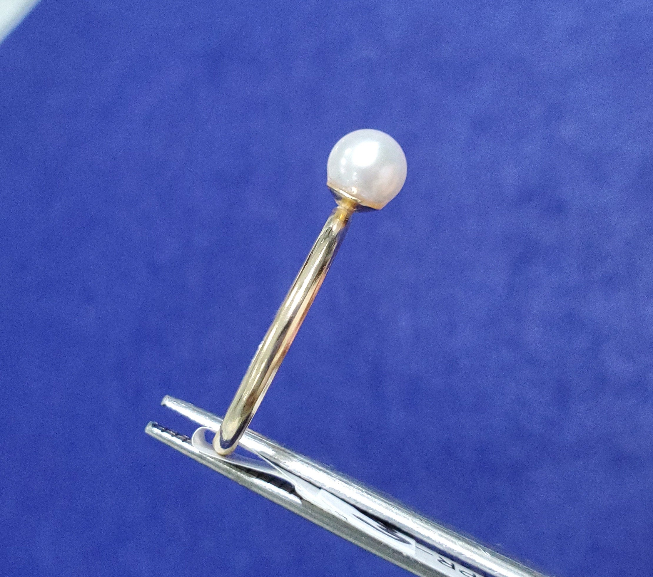 5mm & 6mm Solitaire Cultured Pearl Ring in 14K Yellow Gold - Perfect for Weddings, Anniversaries & Special Occasions
