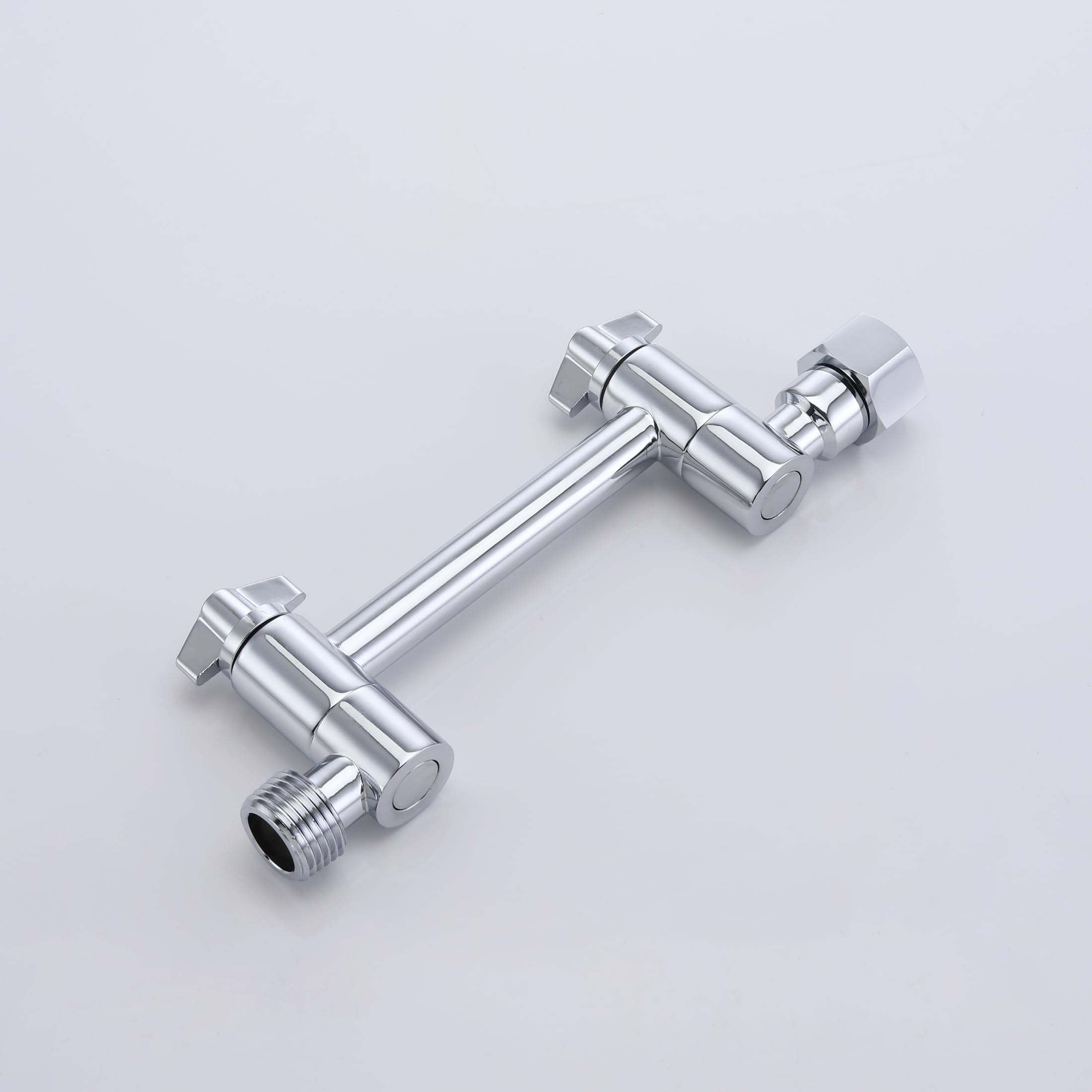 Senhozi 4 Inch Adjustable Shower Arm Extension - Solid Brass Shower Head Mount for Rainfall & Handheld Showers (SE003CP) - Perfect for Bathroom Renovation & Spa-Like Shower Experience