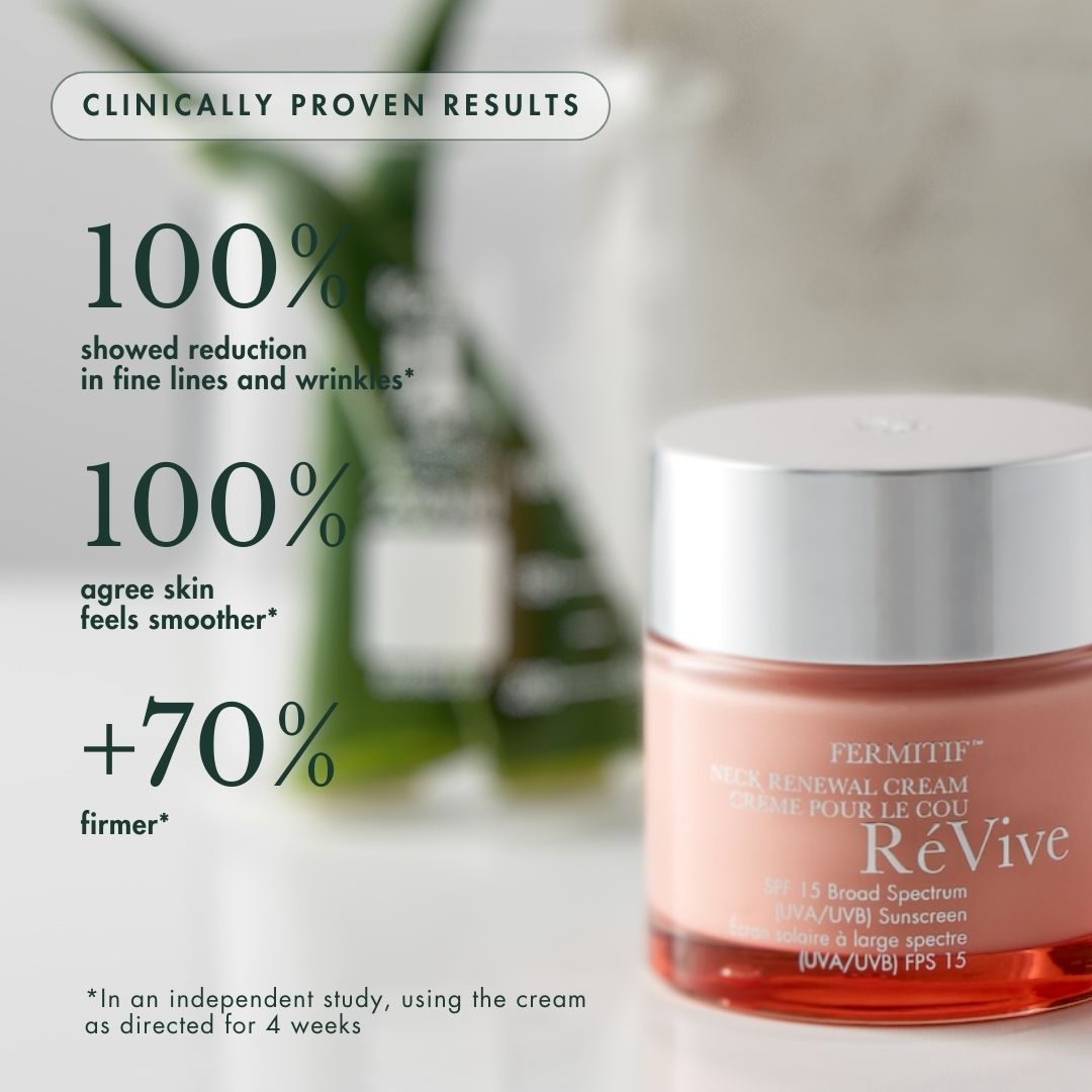 Fermitif Neck Renewal Cream SPF 15 - Anti-Aging Moisturizer with Sun Protection for Wrinkles & Sagging Skin | Daily Skincare for Women & Men | Perfect for Daytime Use & Outdoor Activities