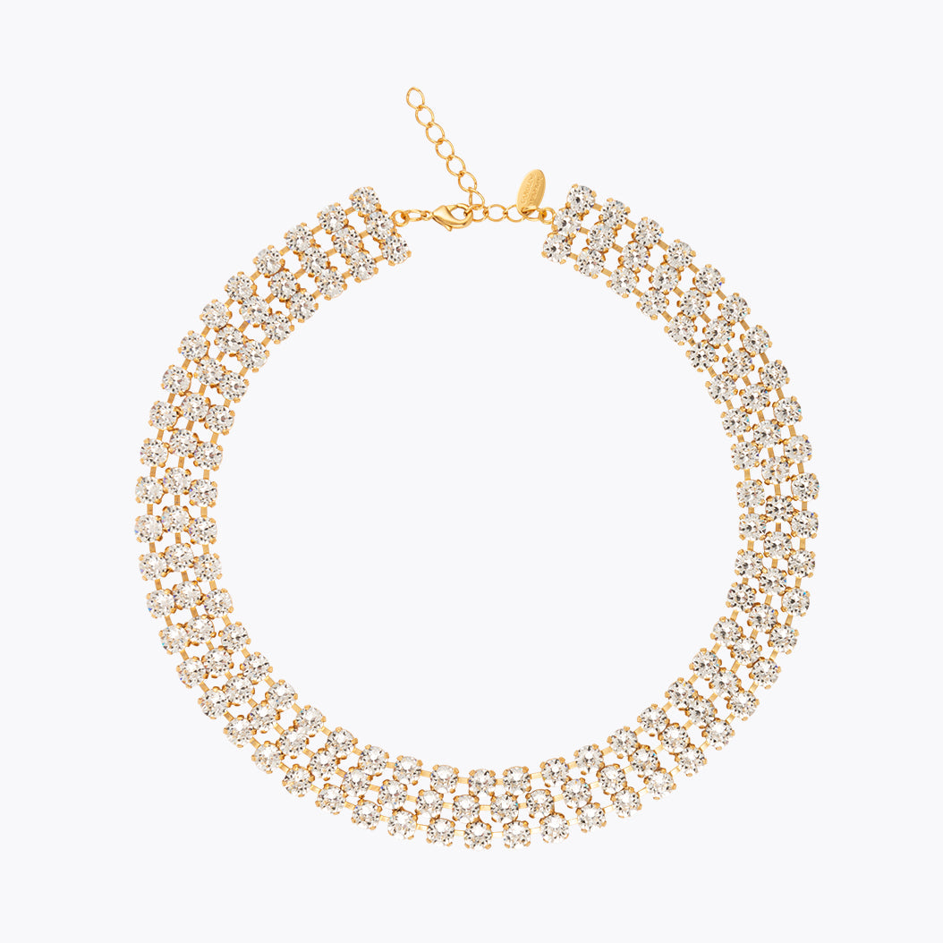 Rosanna Crystal Necklace for Women - Elegant Rhinestone Pendant Jewelry for Party, Wedding & Evening Wear