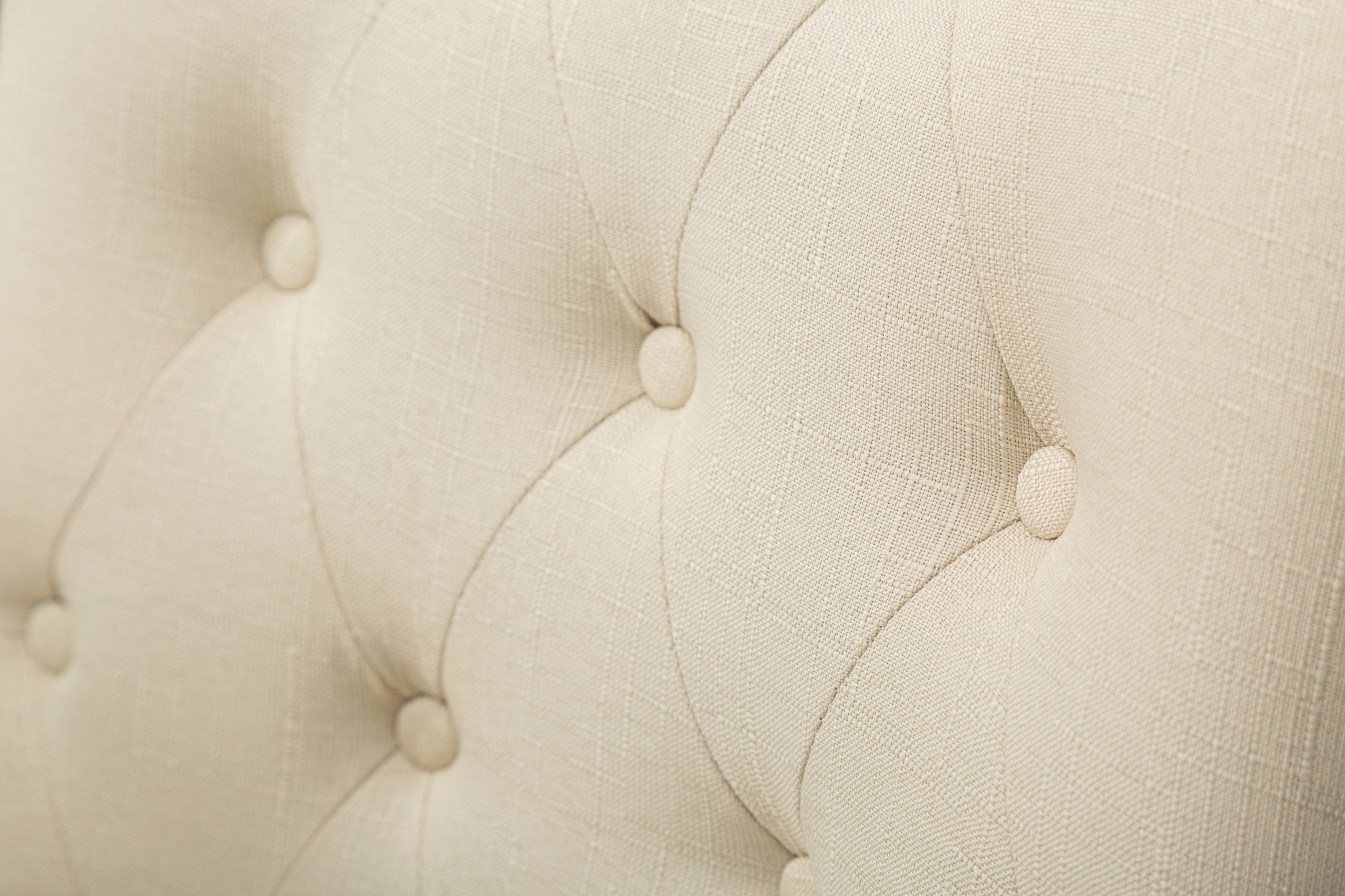 Roundhill Furniture Solid Wood Wingback Hostess Chairs - Button Tufted with Nail Heads, Tan (Set of 2) - Perfect for Dining Room, Living Room or Home Office Decor