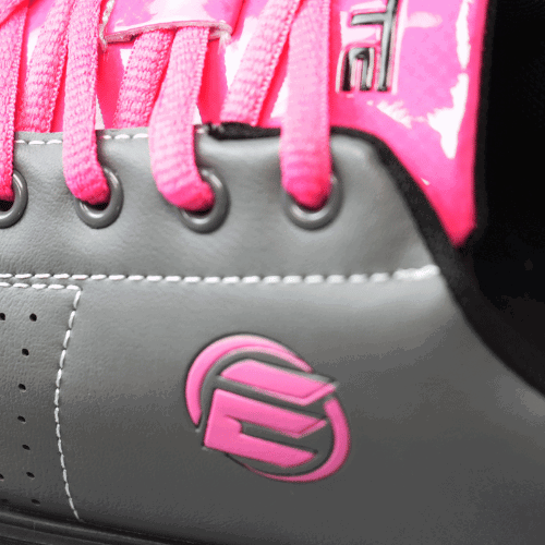 ELITE Women's Classic Grey & Pink Bowling Shoes - Lightweight & Comfortable for League Play & Casual Bowling