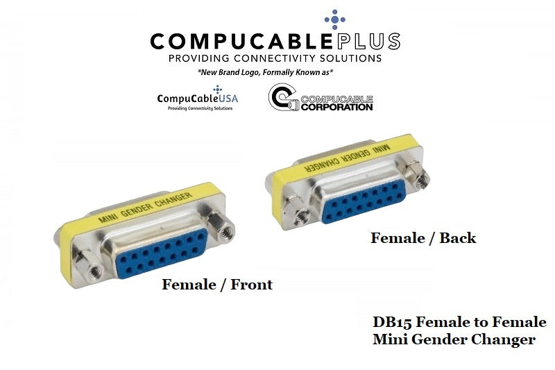 DB15 Female to Female D-Sub Serial Mini Gender Changer Coupler Adapter (6-Pack) - Perfect for Computer, Server & Industrial Equipment Connections