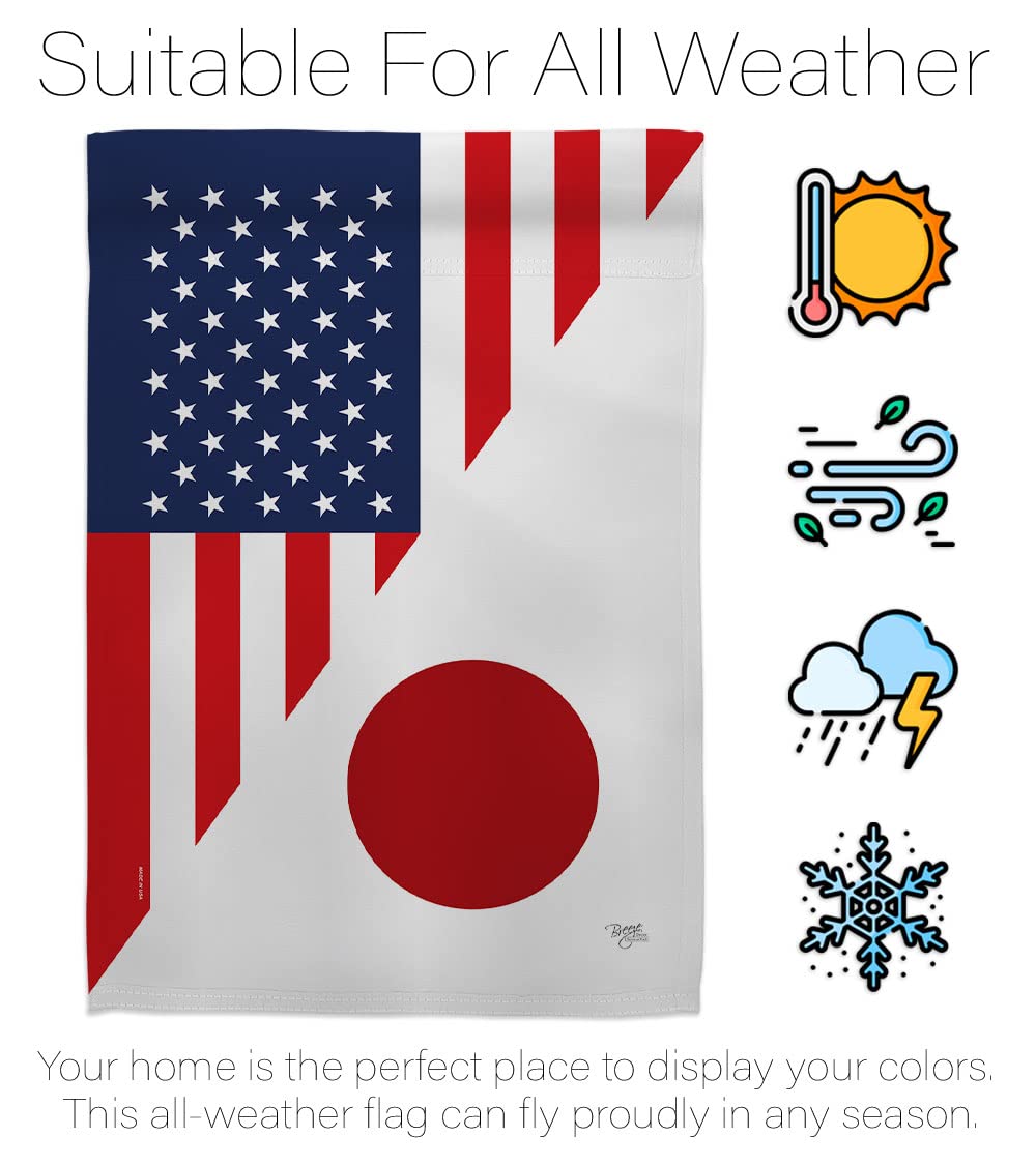 US Japan Friendship Garden Flag - Double-Sided Yard Decoration for Home & Gifts