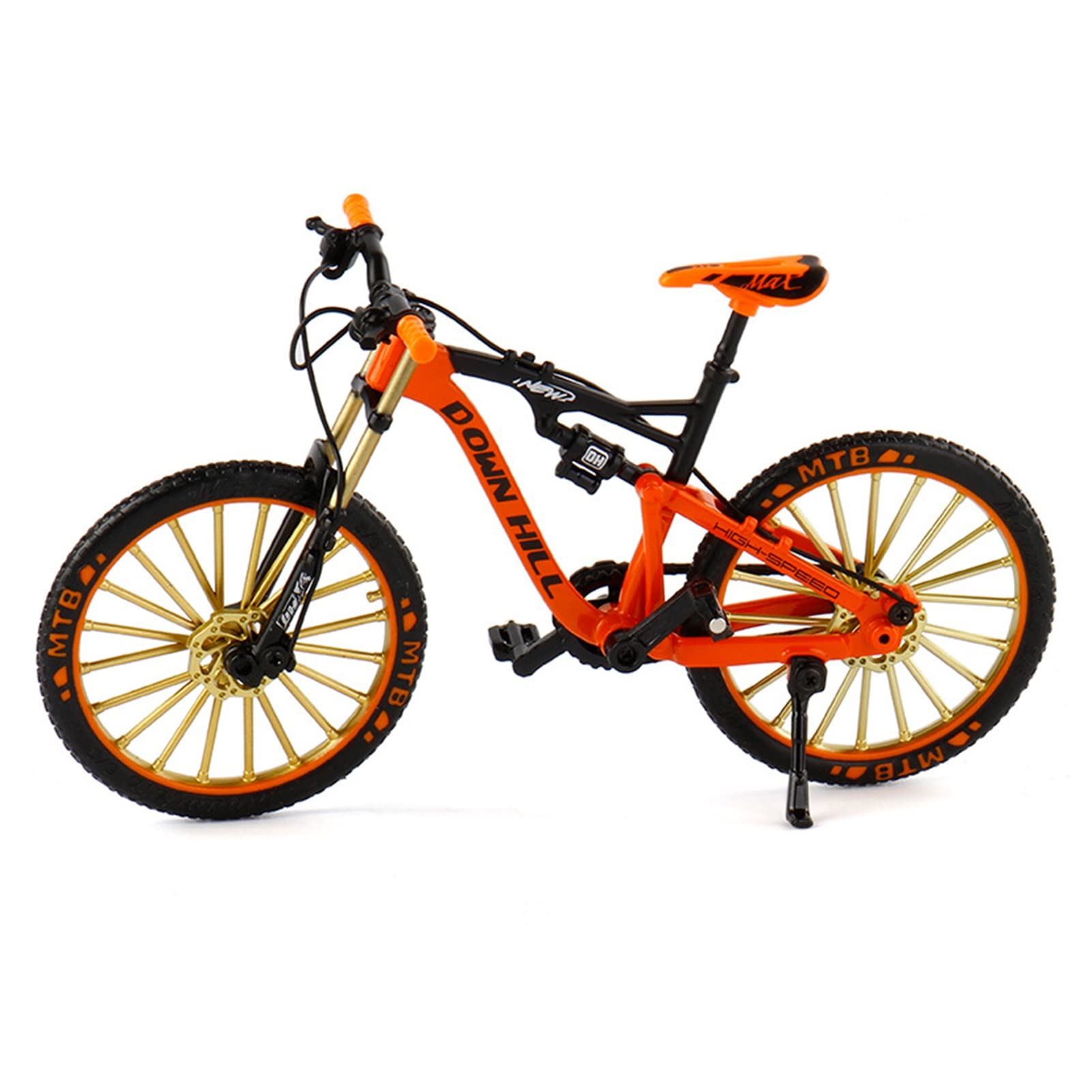 Kasituny 1:10 Scale Diecast Mountain Bike Model - Orange Plastic Collectible Toy for Cycling Enthusiasts | Perfect for Home Display, Office Decor, and Gift Giving