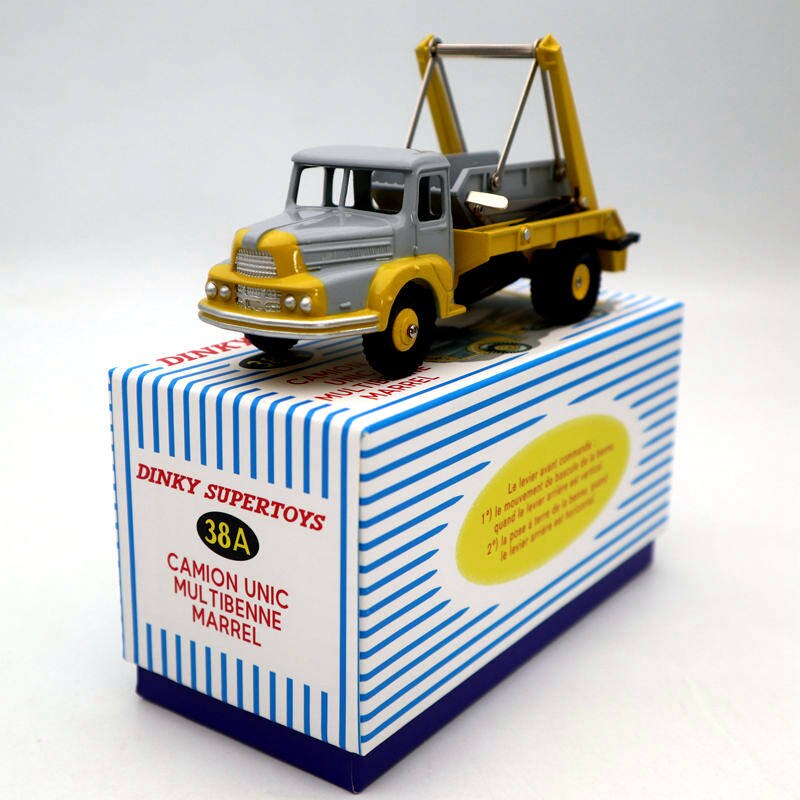 Atlas Dinky Toys 38A Marrel Unic Dump Truck Diecast Model Car - 1:43 Scale Vintage Collectible Toy for Adults & Kids - Perfect for Display, Gifts, and Diecast Collections (Home Office Decor, Birthday Present)