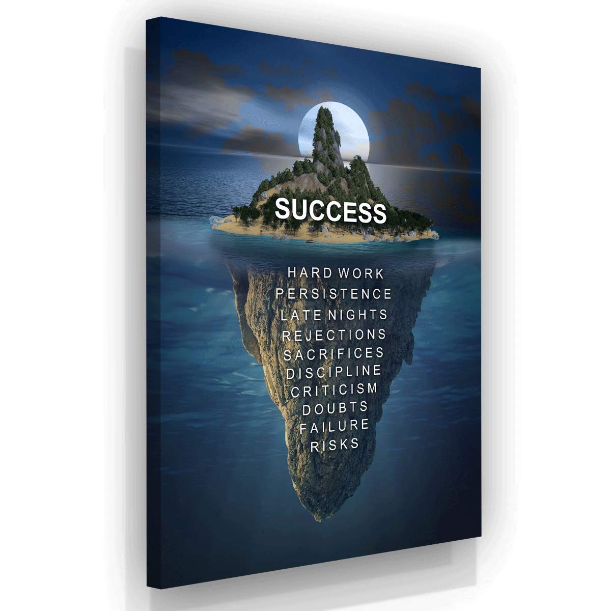Island Success Motivational Canvas Print - 24