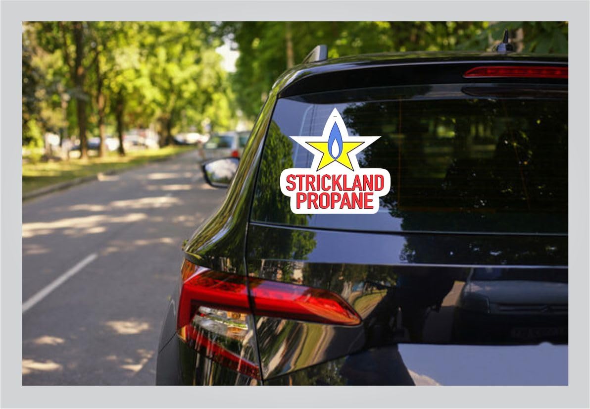 Strickland Propane Vinyl Decal Bumper Sticker - Durable Weatherproof Car Decoration for Trucks, Cars & Motorcycles - Perfect for Fans of King of the Hill Show