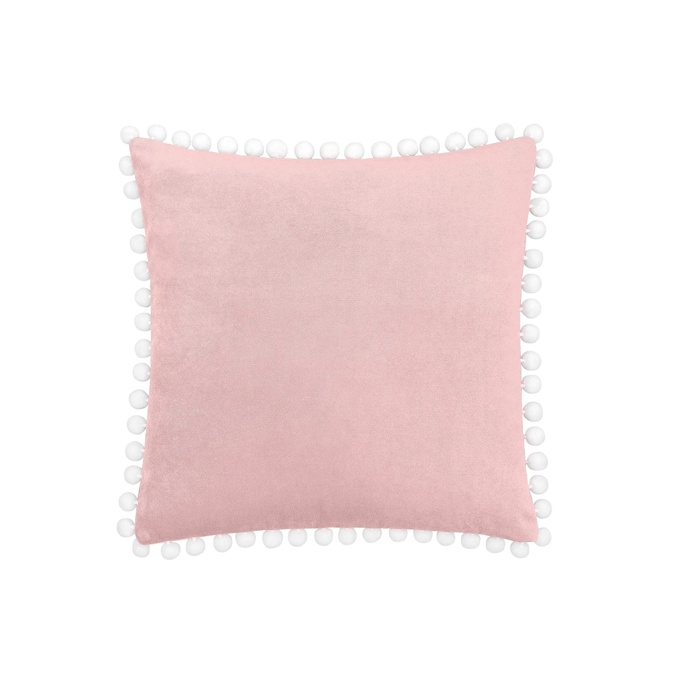 AQUARIUS 16x16 Inch Decorative Throw Pillow - 100% Polyester Soft Pink Square Cushion for Sofa, Bed, Living Room & Home Decor