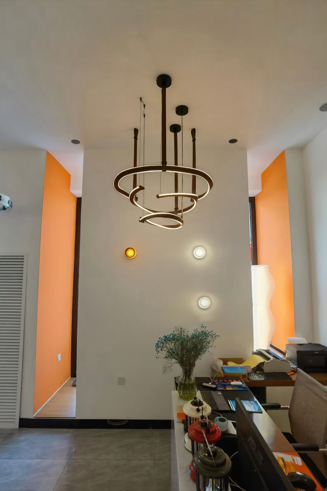 Finopi Elegant Crystal Chandelier - Modern Ceiling Light Fixture for Dining Room, Living Room & Bedroom | Perfect for Home Decor & Wedding Venue Lighting