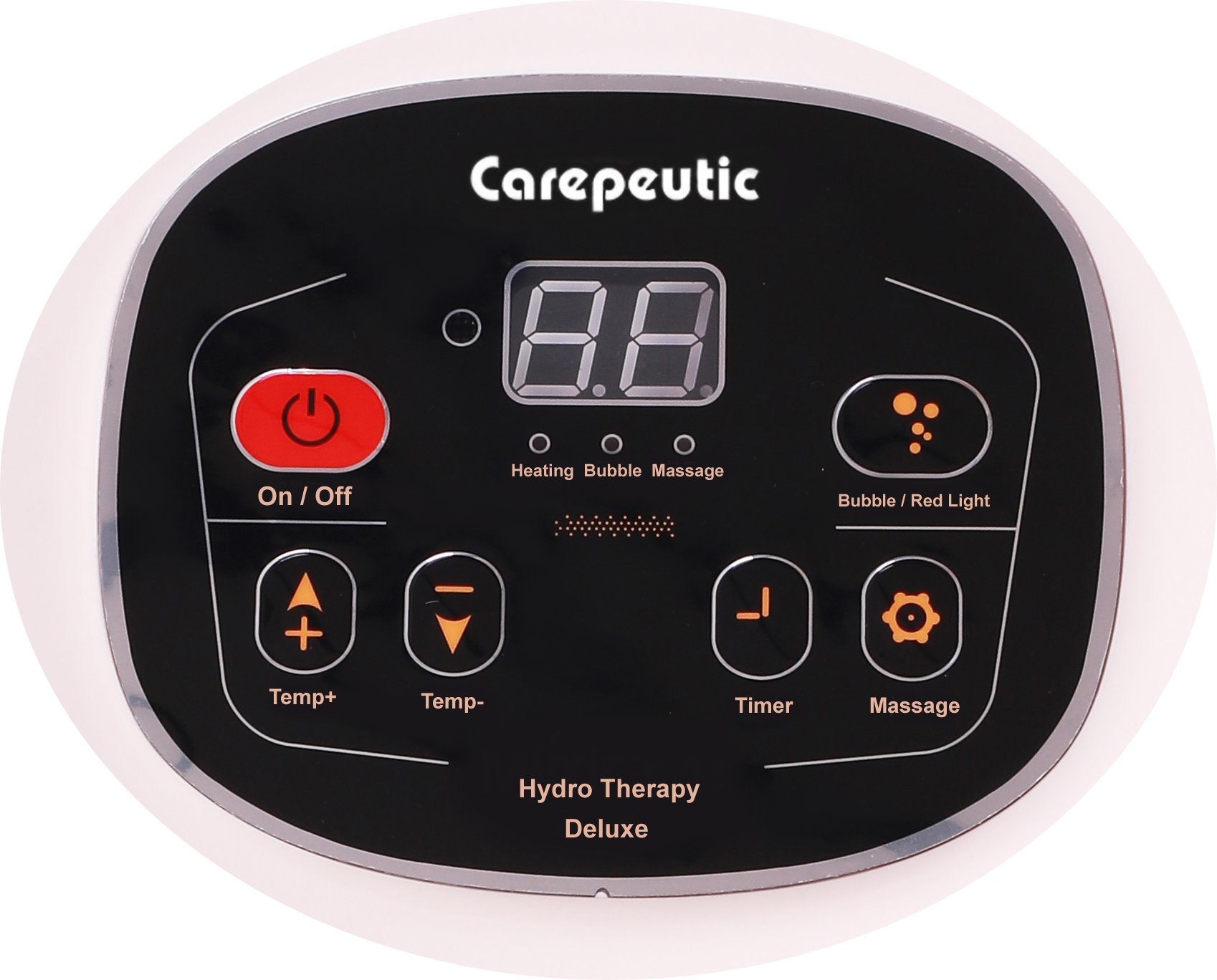 Carepeutic Electric Foot and Leg Massager with Hydro Therapy - 17 lbs, Milk White - Perfect for Relaxation, Pain Relief, and Spa Treatments at Home