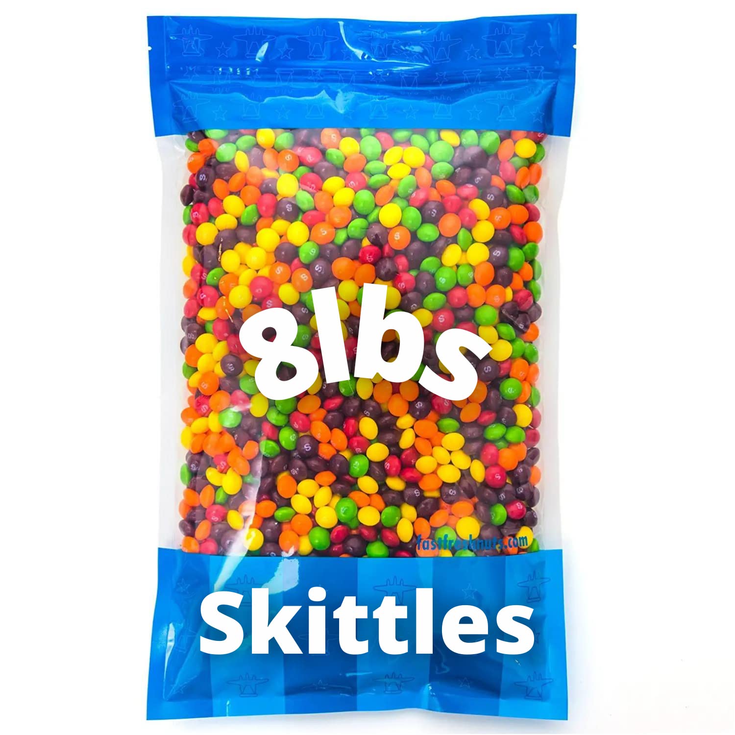 Bomber Brands Skittles Bulk Candy - 8 lb Resealable Bomber® Bag | Fresh & Tasty Treats for Office Candy Bowls, Vending Machine Refill, Holidays & Parties | Wholesale Size Candy for Halloween, Christmas & Birthday Celebrations