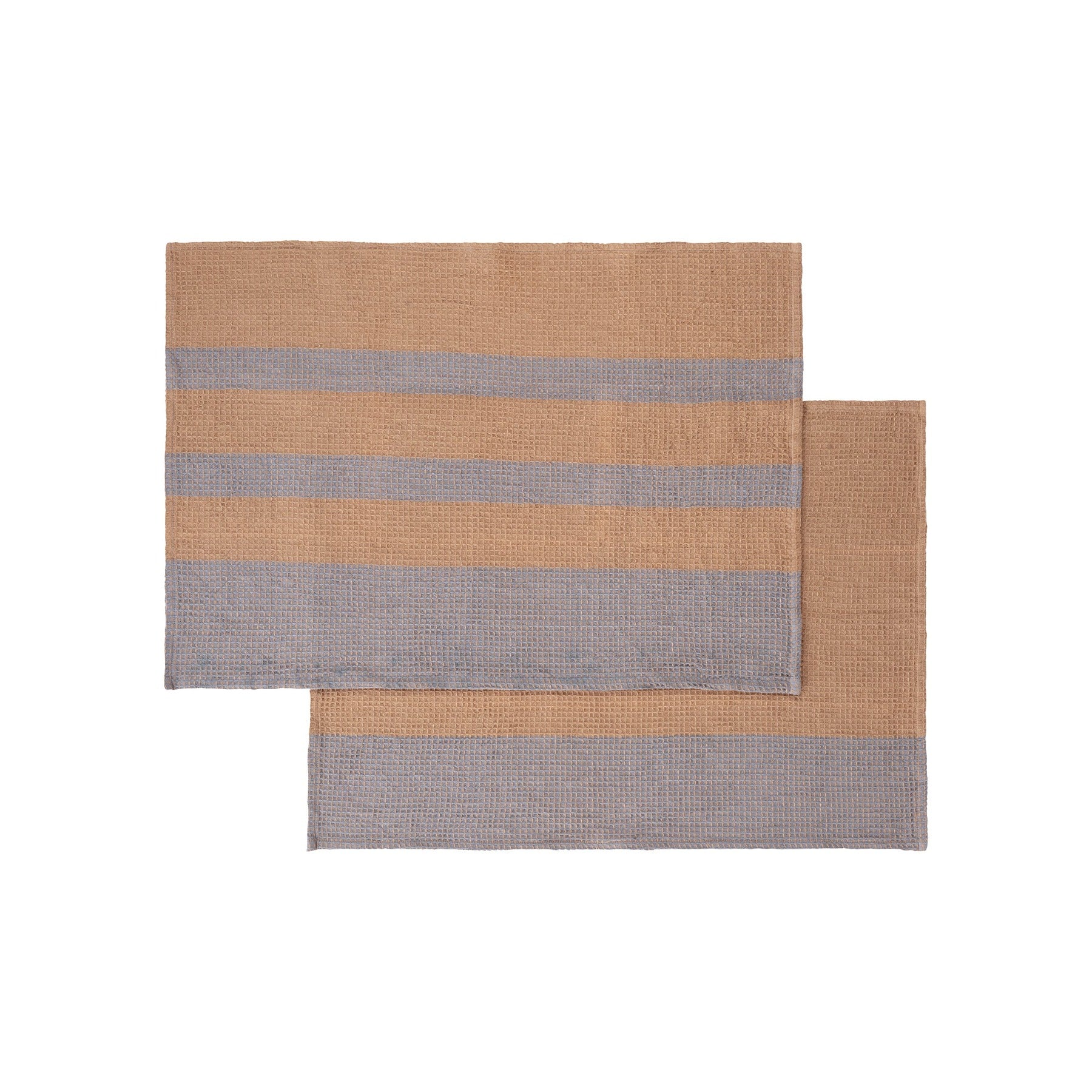 Organic Cotton Waffle Tea Towels Set of 2 - Premium Absorbent Kitchen Towels for Dishes, Hands & Counter Cleaning - Eco-Friendly Home & Restaurant Use