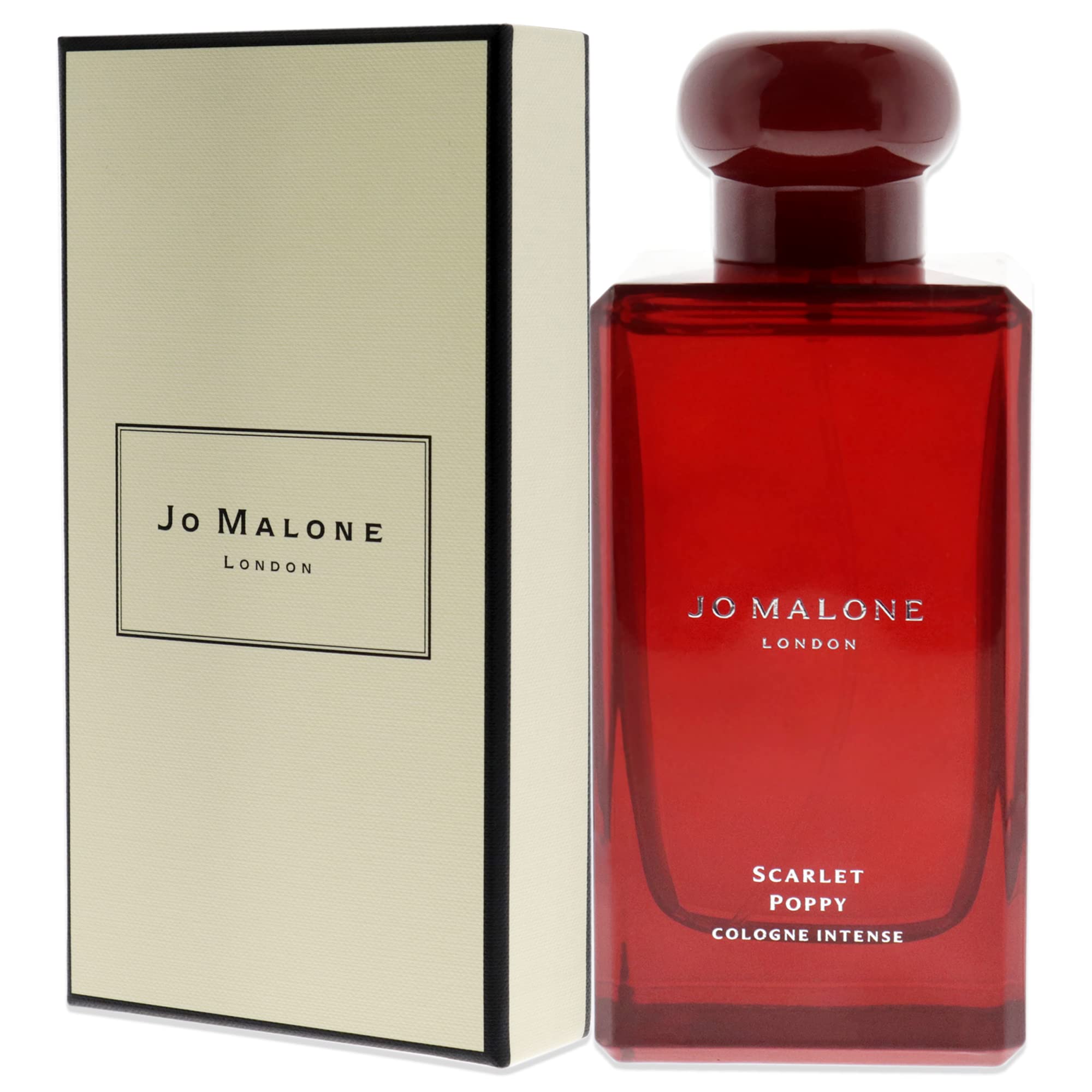 Jo Malone Scarlet Poppy Intense Cologne Spray for Men & Women - 3.4 oz / 100ml Eau de Parfum - Long Lasting Floral Scent for Date Night, Special Occasions & Gift Giving